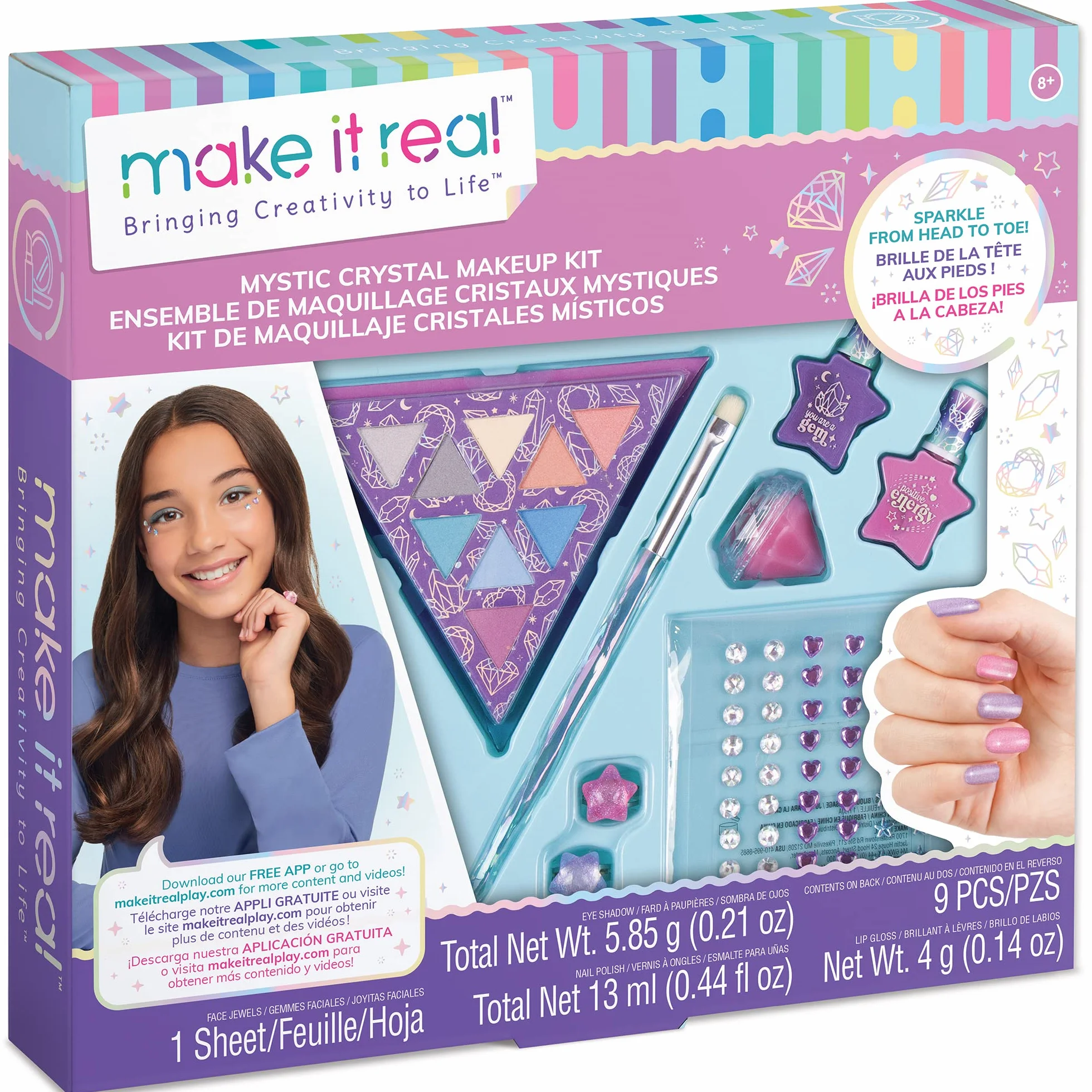 Make It Real Ombres et Bijoux pour Visage en Cristal Mystique, Ensemble créatif 2466