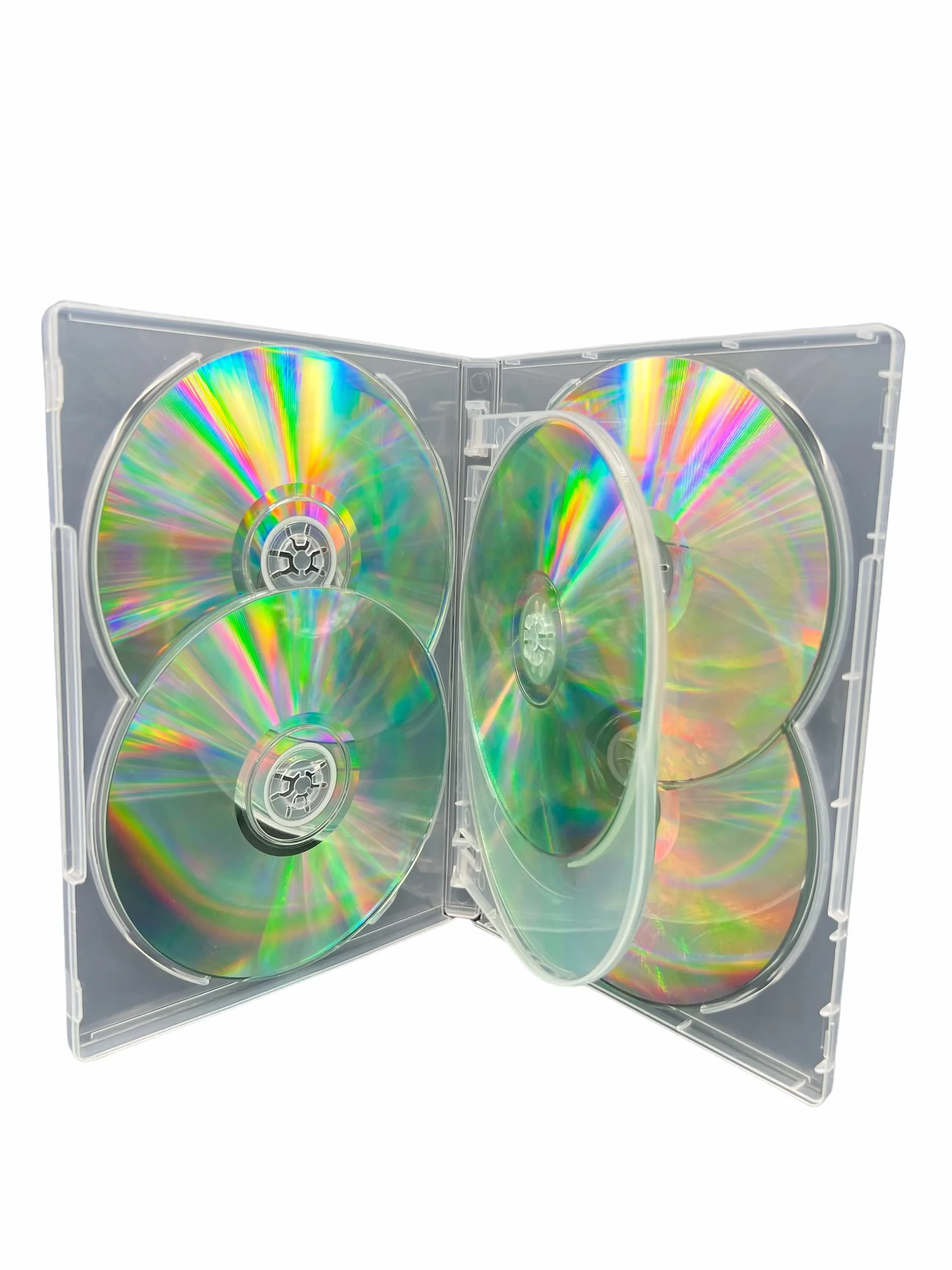 Dragon Trading Boîtier CD DVD Blu Ray 14mm Clair 6 Pistes pour 6 Disques