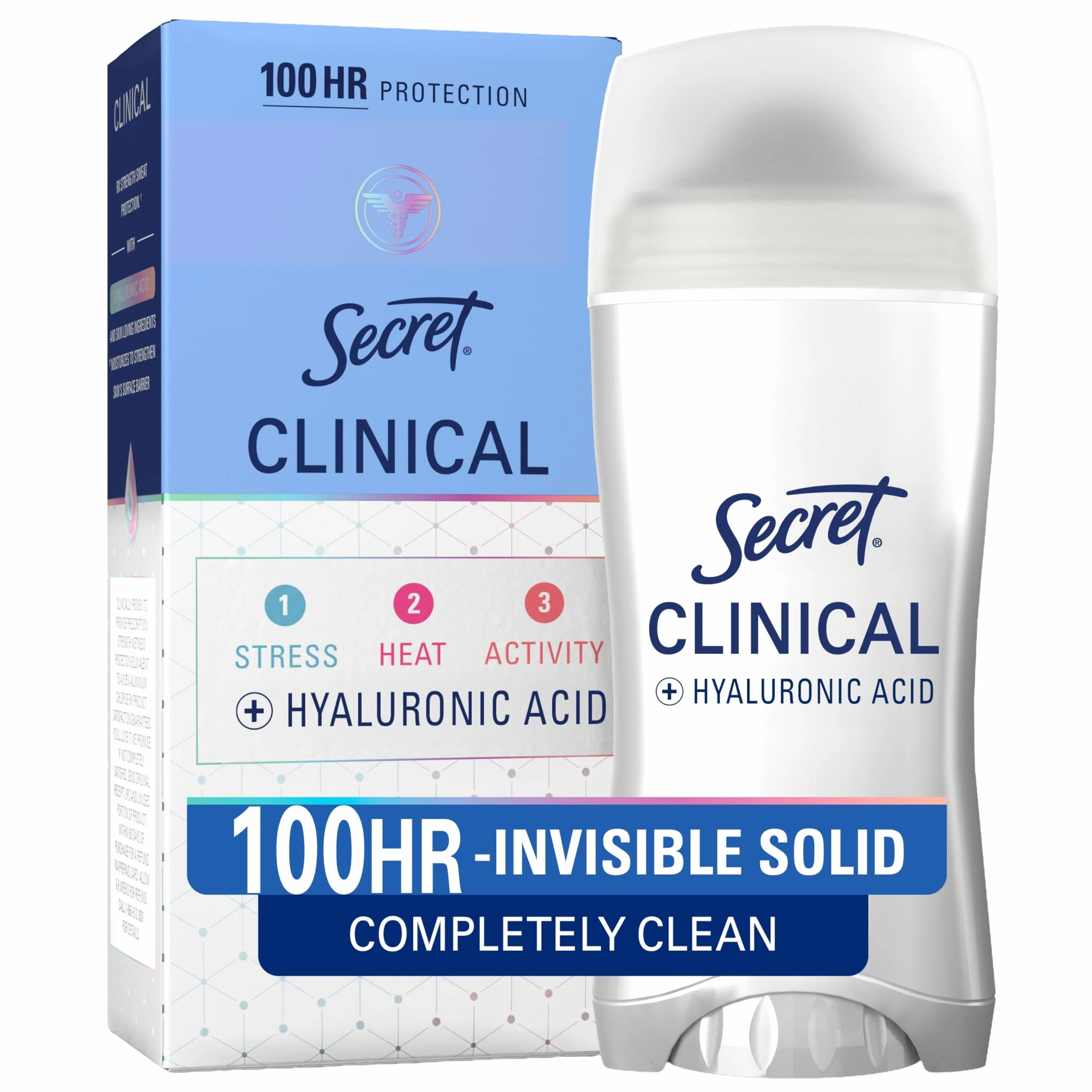 Secret Clinical Strength Déodorant et anti-transpirant pour femme, invisible solide, totalement propre, 6oz