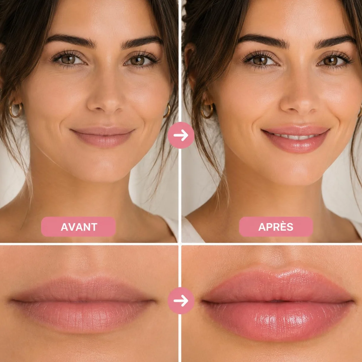 Lip Boost – Repulpeur Lèvres Microneedling – Dermaroller Lèvres 0,25 mm Réservoir – Sérum Acide Hyaluronique + 140 Aiguilles Titane – Lèvres Pulpeuses Sans Injection – Ebook Offert