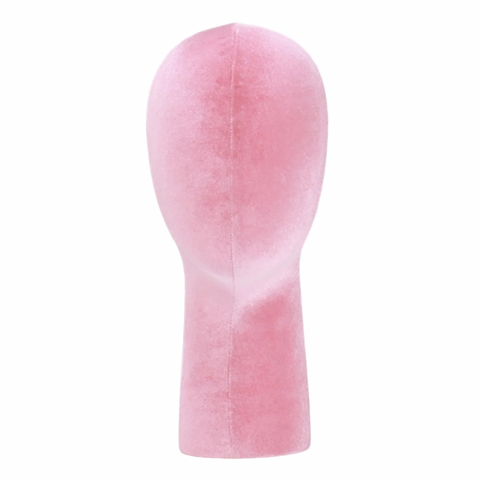Qianly Mannequin Tête Porte-chapeaux Présentoir Perruque Socle Casquettes Modèle Velours pour Stylistes Salons Débutantes Usage Domestique, Rose