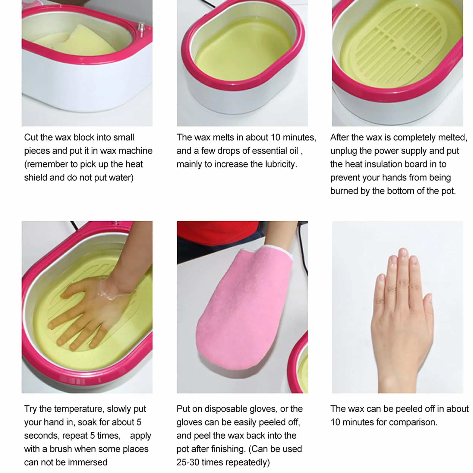 Cire de paraffine, 2 pièces cires de paraffine hydratante nourrissante cire de paraffine bain main pied masque beauté hiver soins la peau recharges cire pour spa maison salon soins du visage (citron)