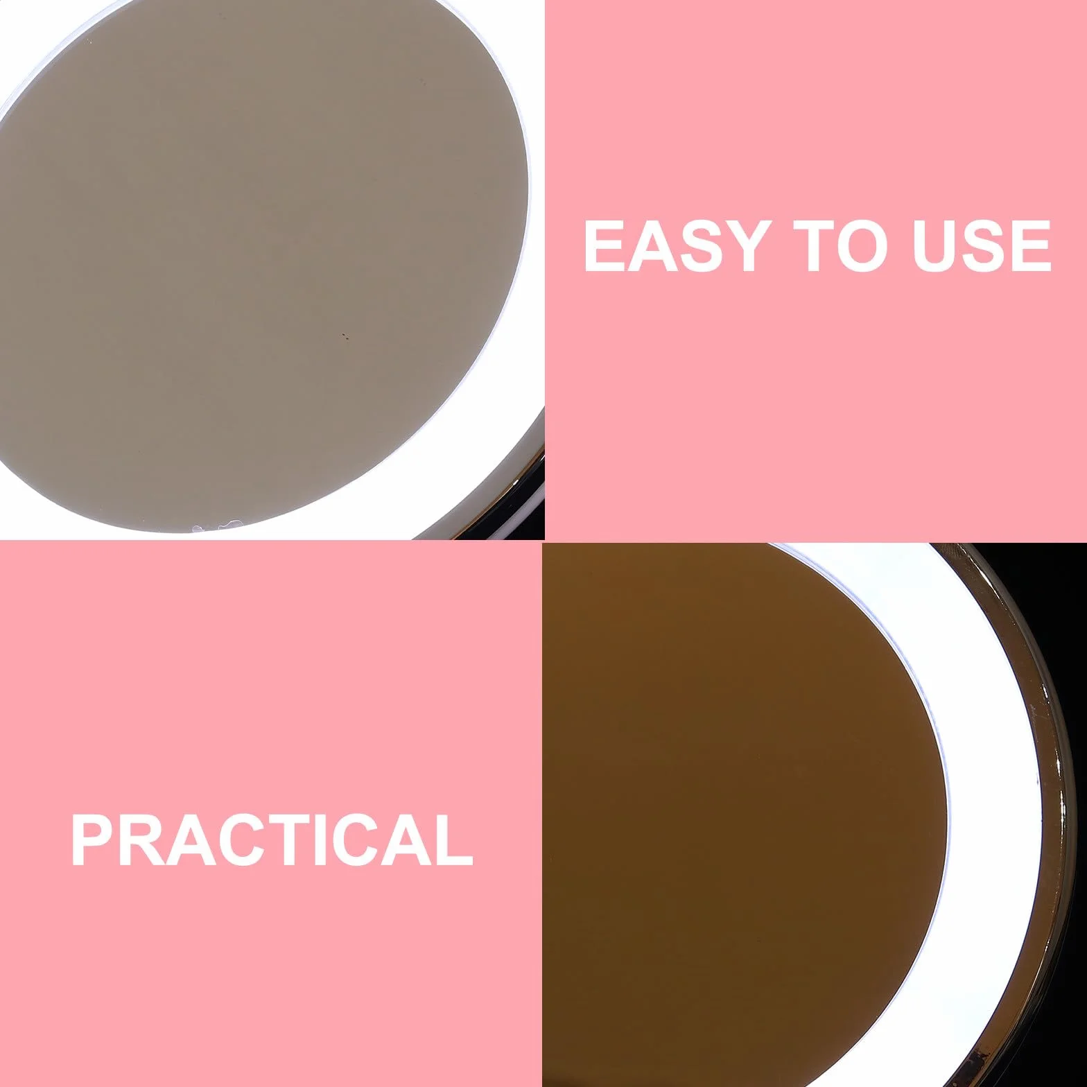 Miroir de Maquillage Grossissant X10 LED Naturel 7 Pouces