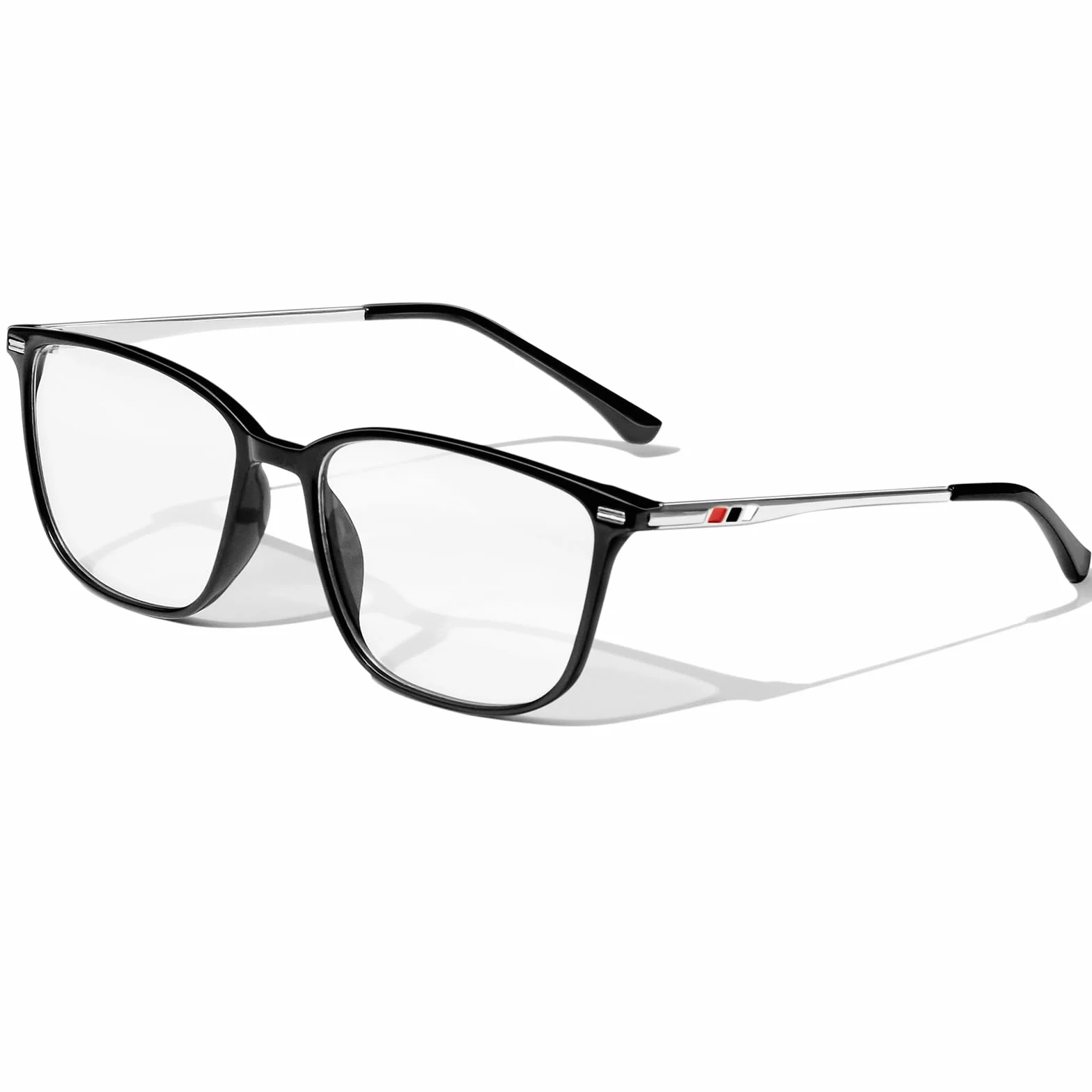 KANASTAL Lunettes anti lumière bleue Homme Femme forme carrée métal protection écran PC ordinateur jeu vidéo