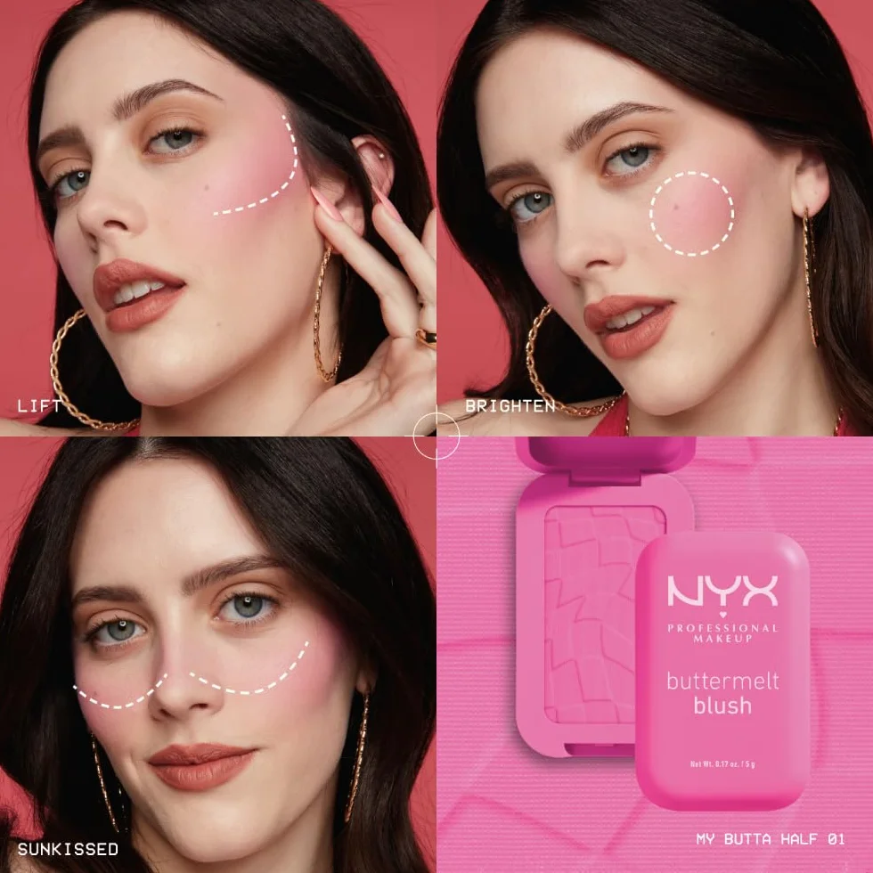 NYX PROFESSIONAL MAKEUP Buttermelt Blush Poudre Beurre Mangue Amande Karité Vegan U Know Butta