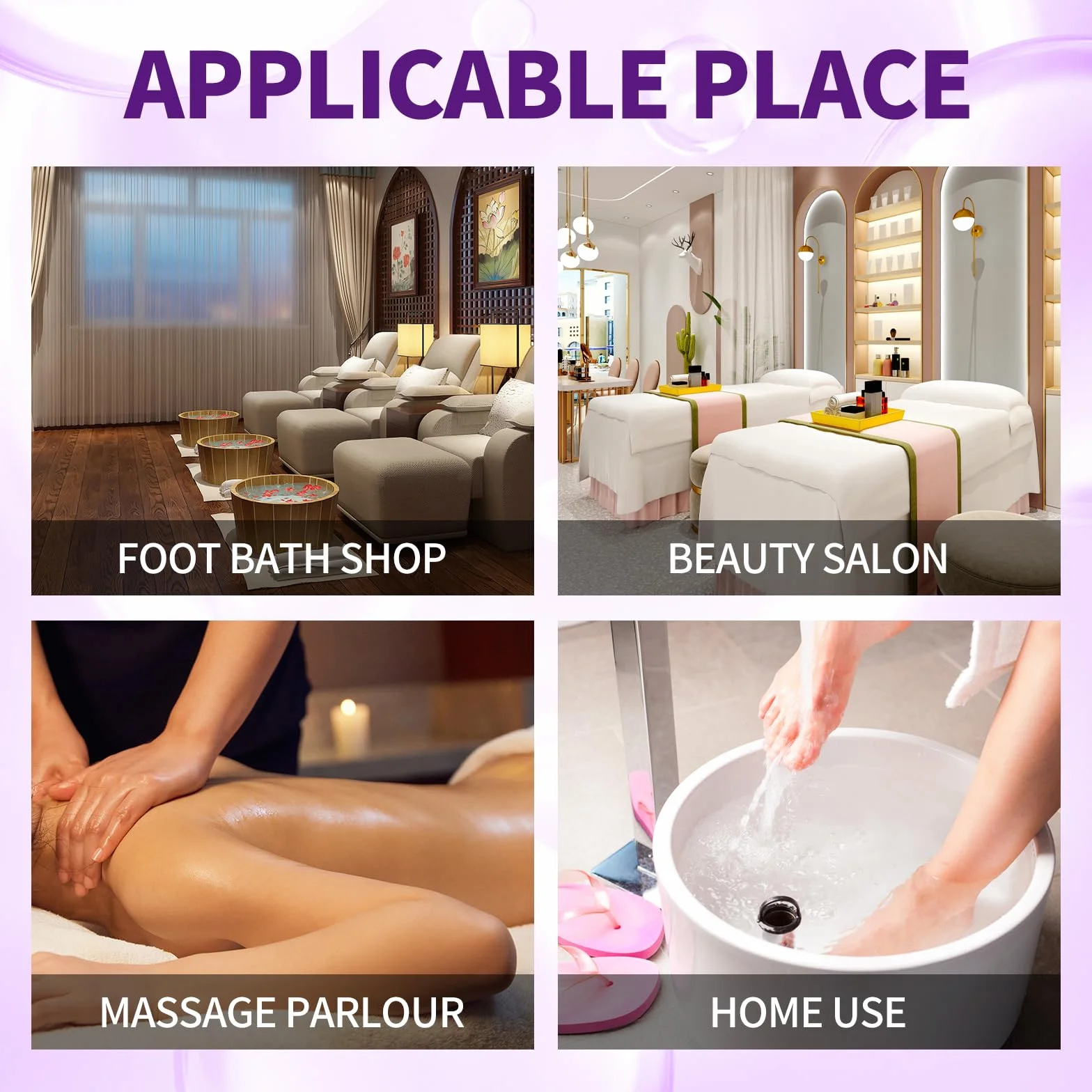 Kit de trempage des pieds : sel bulle, gommage au sucre, masque de massage, lotion de massage dans une boîte, kit spa 4 étapes pour pieds secs, adoucit les callosités, pieds fatigués (3