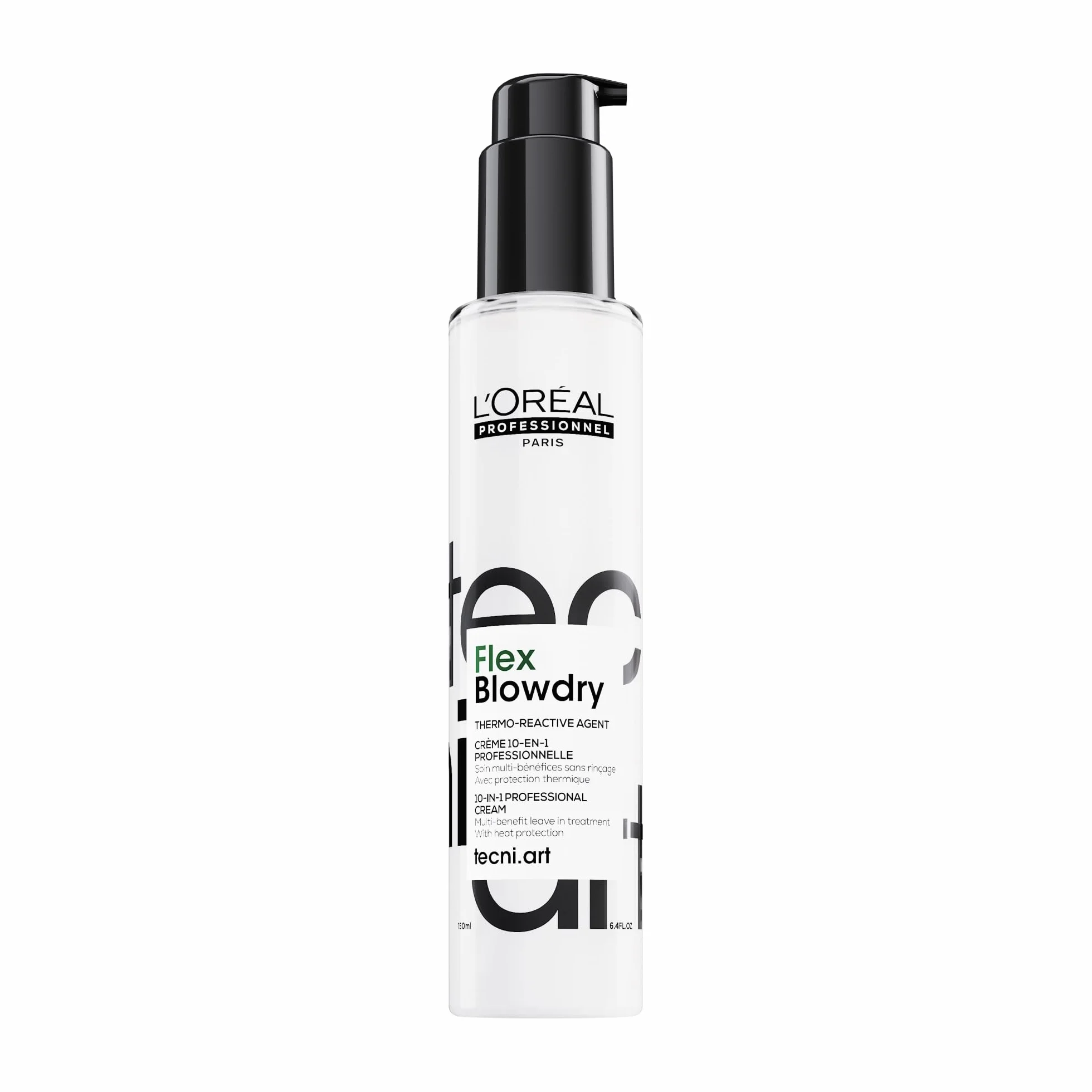 L'OREAL PROFESSIONNEL - Crème 10-en-1 Flex Blowdry Tecni Art - Soin Multi-Bénéfices, Thermoprotecteur & Anti-Frisottis - Facilite Le Brushing - Sans Rinçage - Cheveux Raides à Bouclés - 150 ml