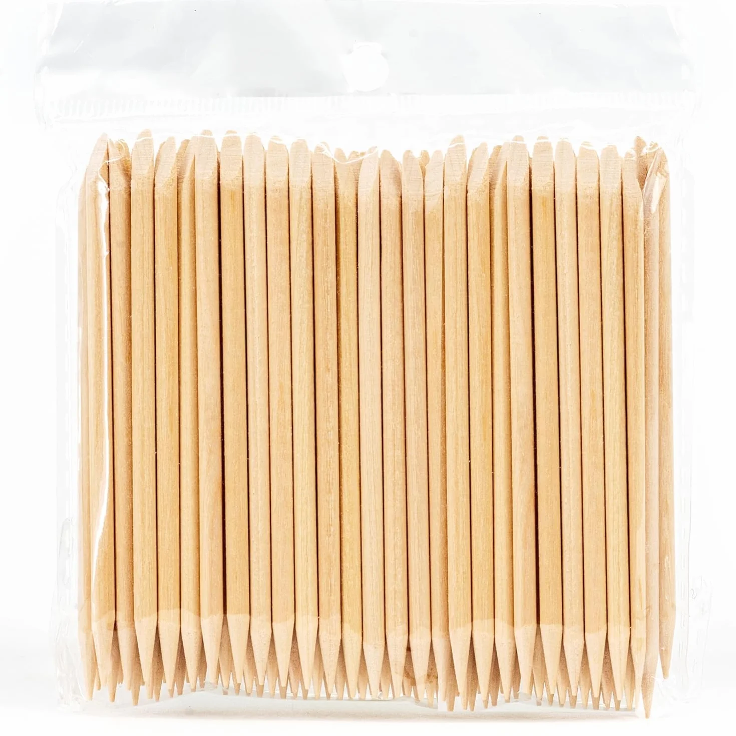 Bâtonnets en Bois Orange 100 Pièces pour Manucure, Pédicure et Cuticules