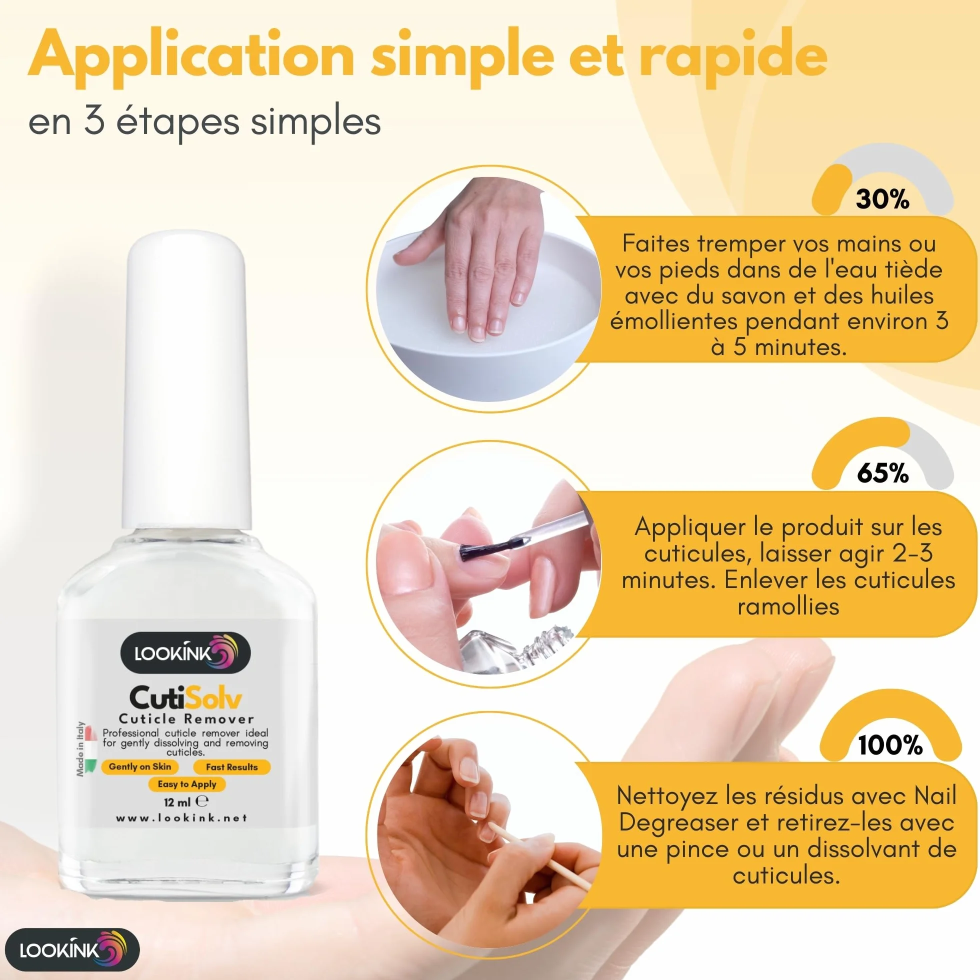 Cutisolv Cuticle Remover Professionnel 12 ml - Élimine les Cuticules en Douceur - Manucure et Soins des Ongles