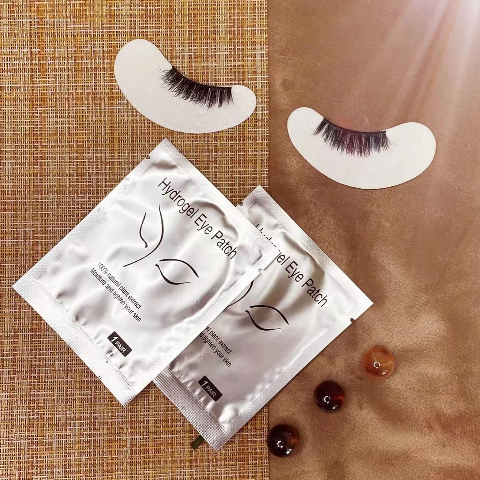 FADVAN 50 Paires Patch d'Extension de Cils Sous Outil de Beauté Gel Yeux