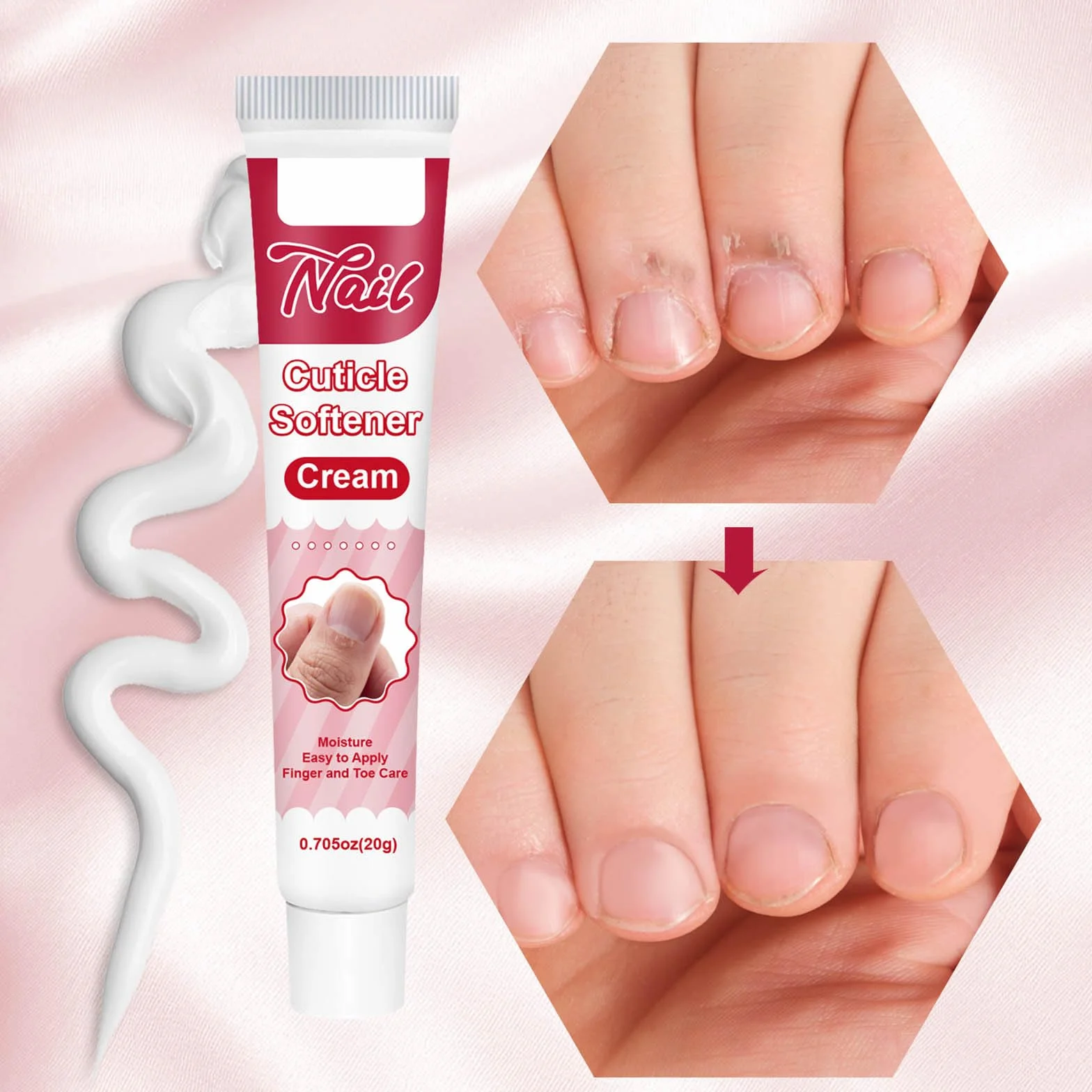 Crème hydratante professionnelle pour cuticules sèches, peaux rugueuses, élimine peaux mortes, lot de 2