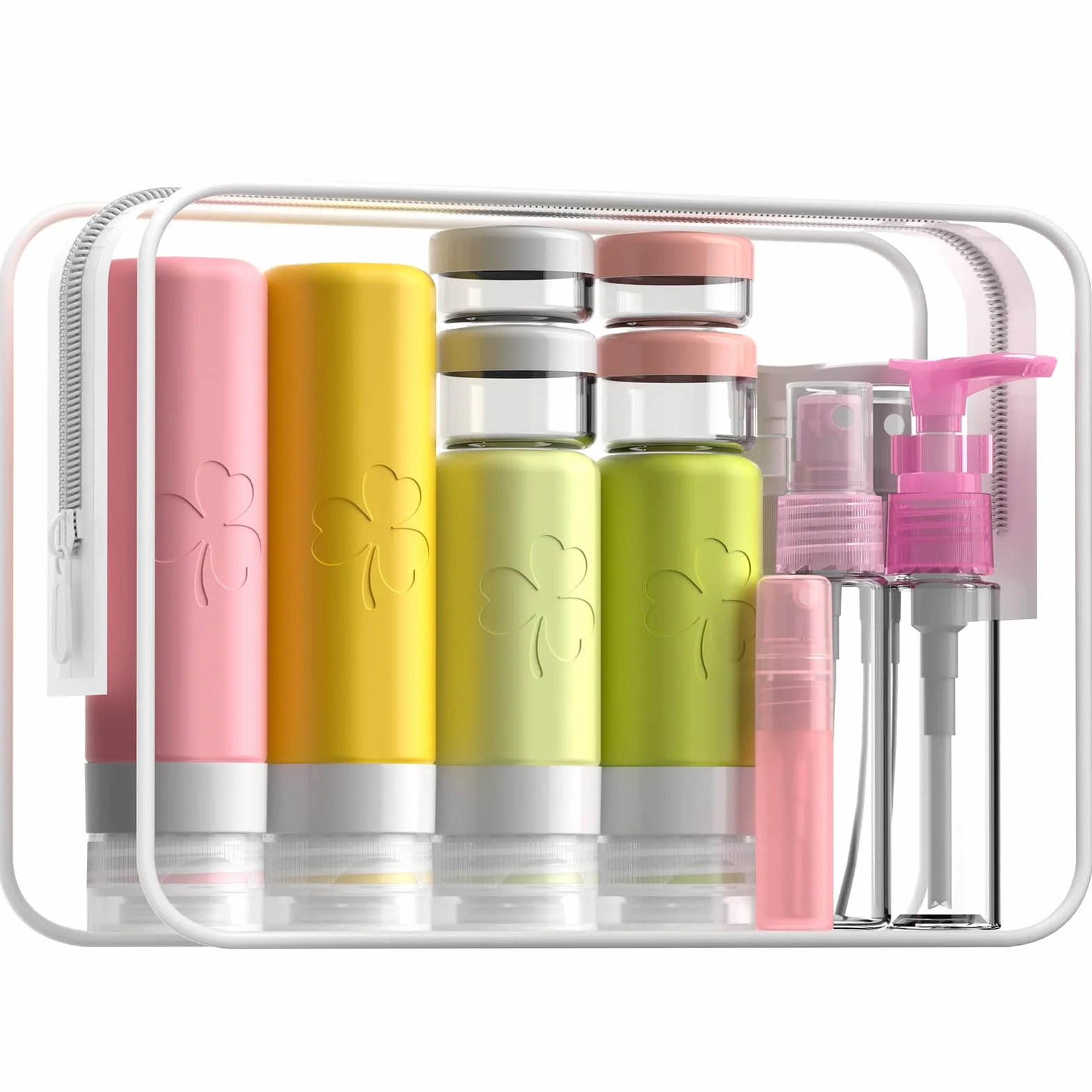 INSFIT 23 Pièces Flacon Voyage à Remplir 90 ml 60 ml Silicone TSA Anti-Fuite