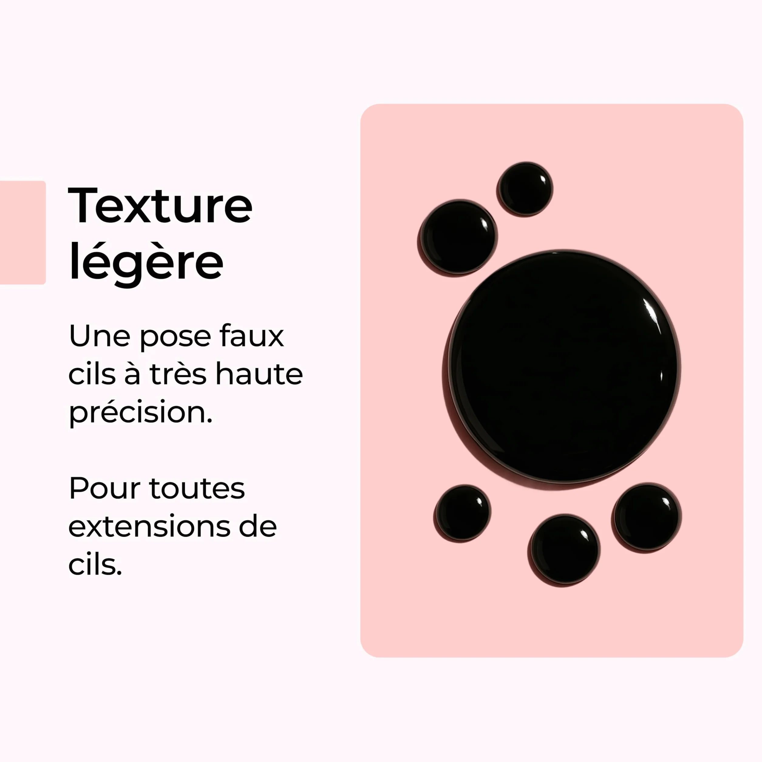 NoConstraint Colle Noire Professionnelle Extensions Cils Séchage Rapide 0,3s Vapeur Faible Haute rétention 6-8 semaines