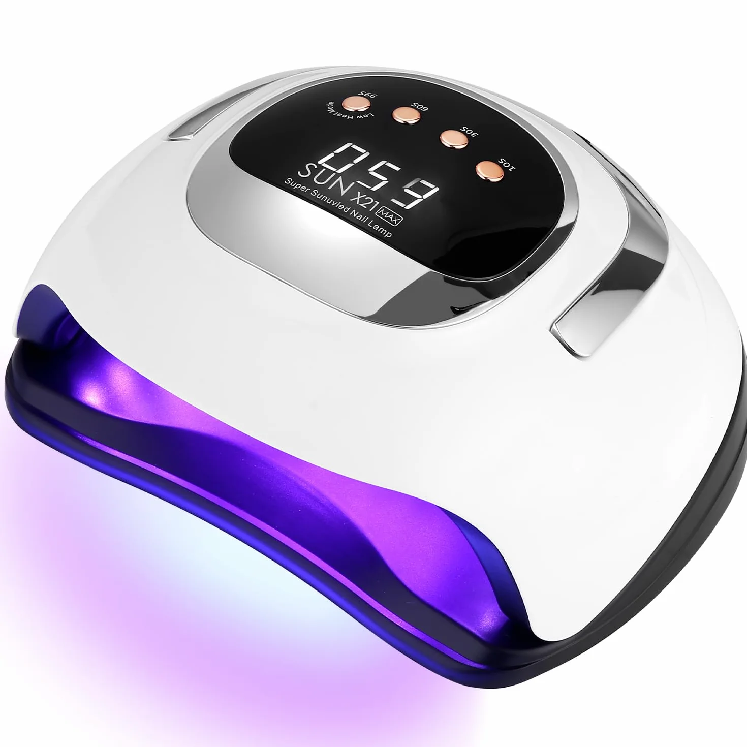 Lampe UV Ongles Gel, 320W 72 LED Lumières Séchage Rapide, Professionnel Sèche Automatique machine, Grand LCD Ecran, 4 Minuteries 10s/30s/60s/99s pour Vernis Semi Permanent, pour Salon Maison