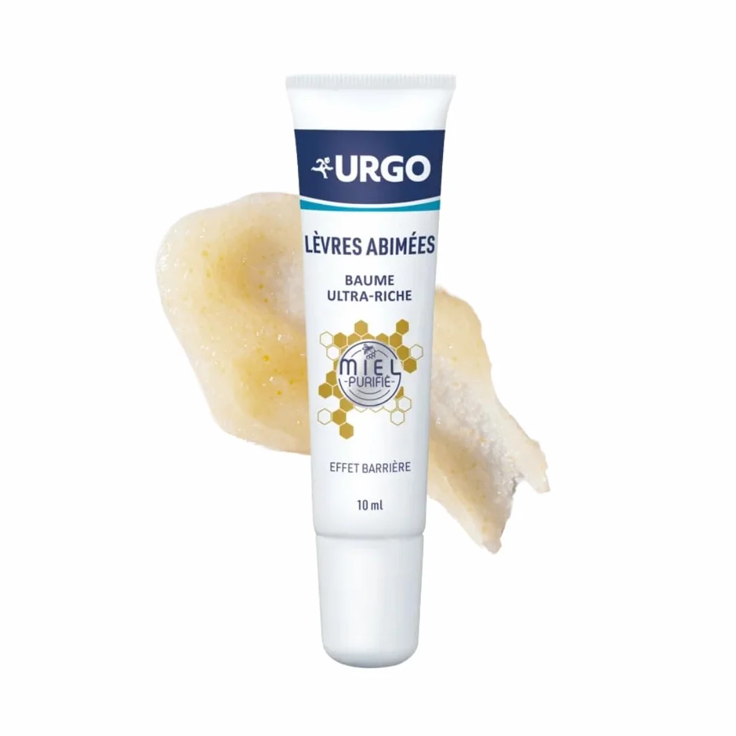 Urgo Baume Lèvres abimées ultra-riche 10 ml beurre de karité miel purifié