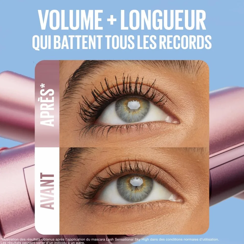 Maybelline New York Sky High Mascara Volume Intense et Longueur Illimitée Very Black 7,2 ml