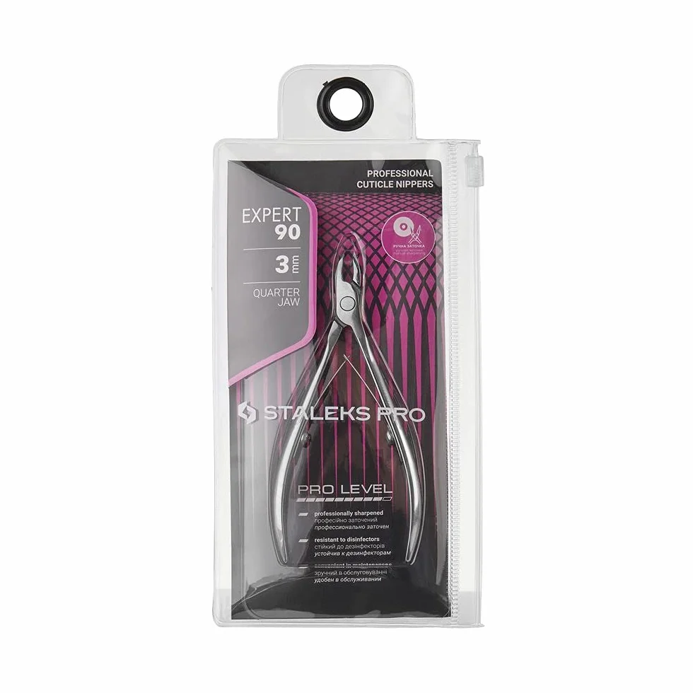 STALEKS Expert NE-90/3 Pince à cuticules professionnelle avec lame 3 mm