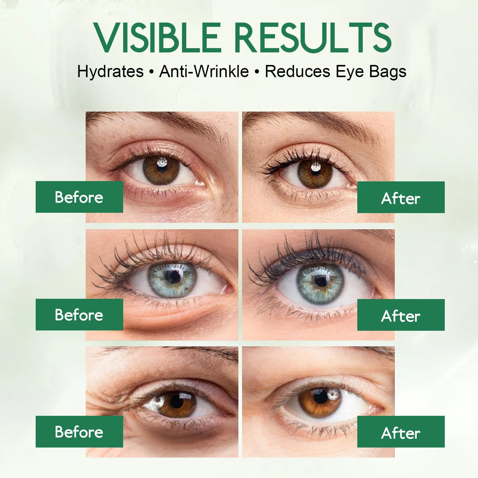 Masque Yeux Aloe Vera 60 Pièces Anti Cernes Poches Soin Nourrissant Contour
