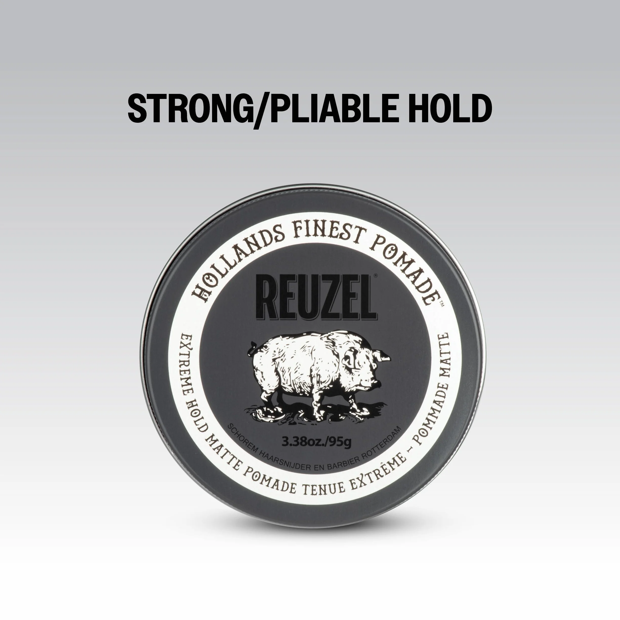 Reuzel 2026 Road Trip, Pommade mate à tenue extrême, Tenue forte, Pommade basse brillance pour homme, 95g + Format voyage gratuit 35g