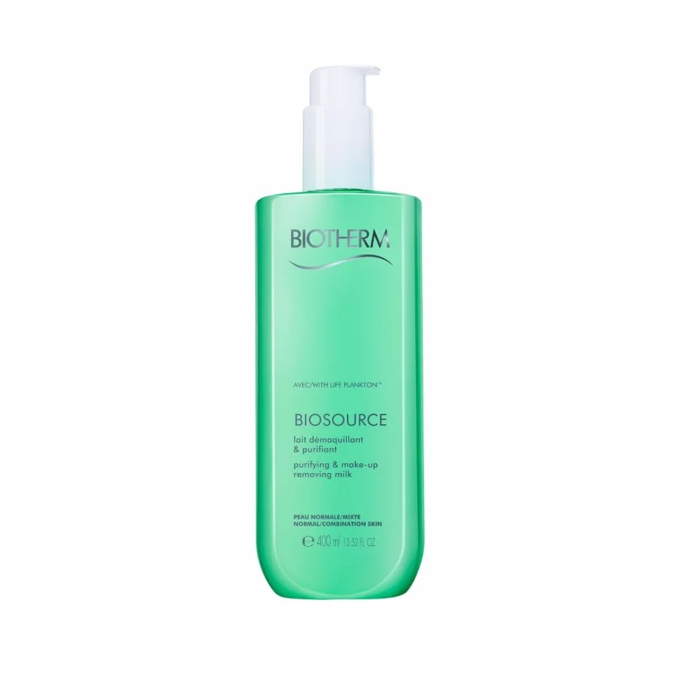 BIOTHERM - Biosource Lait Démaquillant - Peaux Normales - Nettoie en Douceur & Revitalise - 400ml