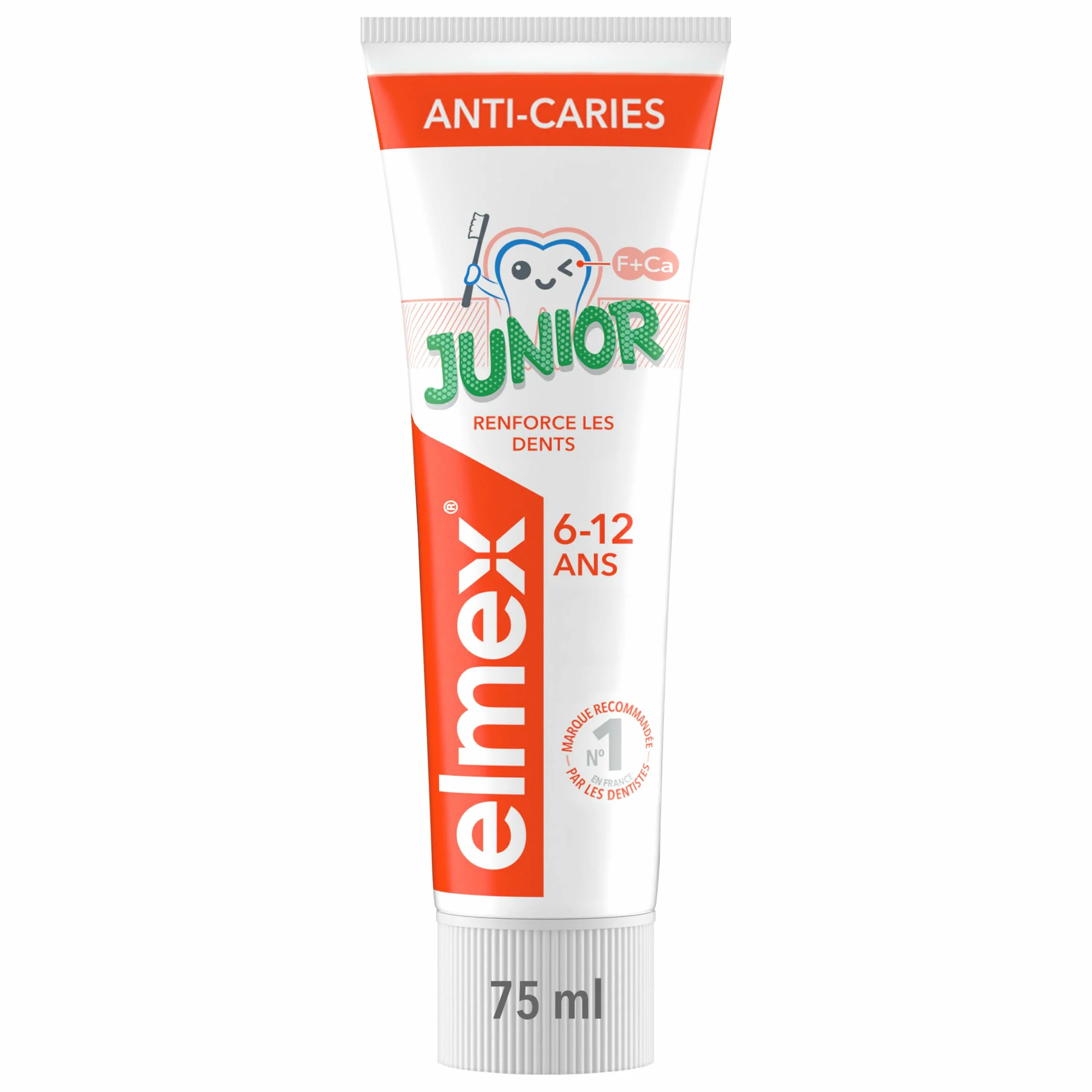 ELMEX Dentifrice Junior 6-12 ans 75 ml Protection Caries Enfant