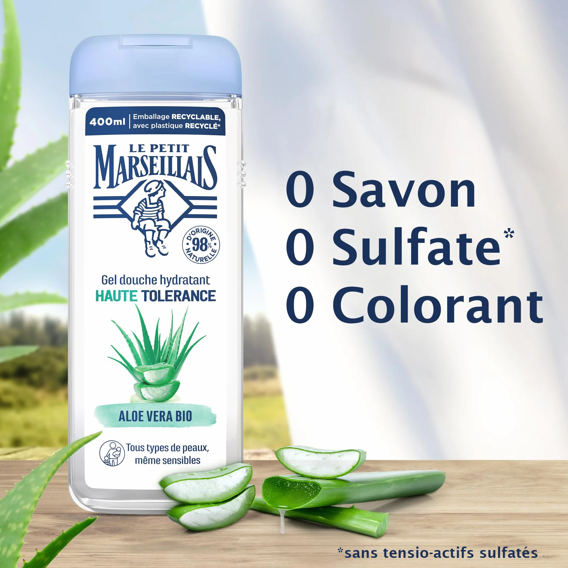 Le Petit Marseillais Gel Douche Hydratant Aloe Vera Bio 400 ml