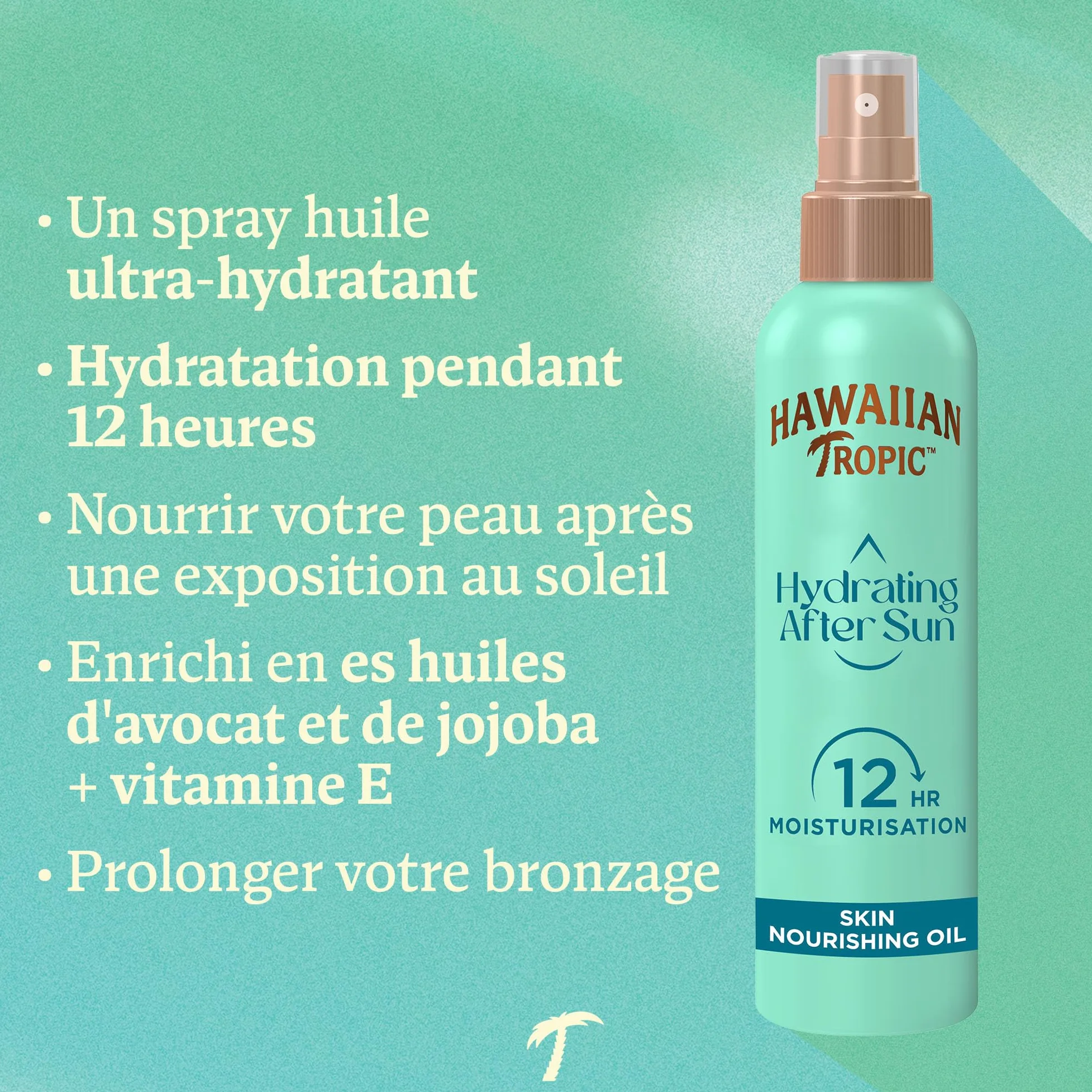 HAWAIIAN TROPIC Huile Nourrissante Après-Soleil 150 ml Hydratante Absorption Rapide Huiles d'Avocat Jojoba Résistante à l'Eau Végan