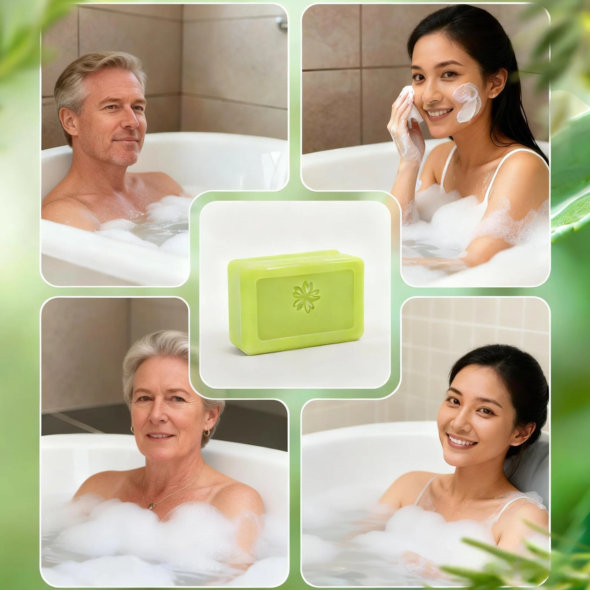 Savon à l’huile d’arbre à thé – Lot de 3, purifiant visage et corps, peaux à imperfections, nettoyage en profondeur