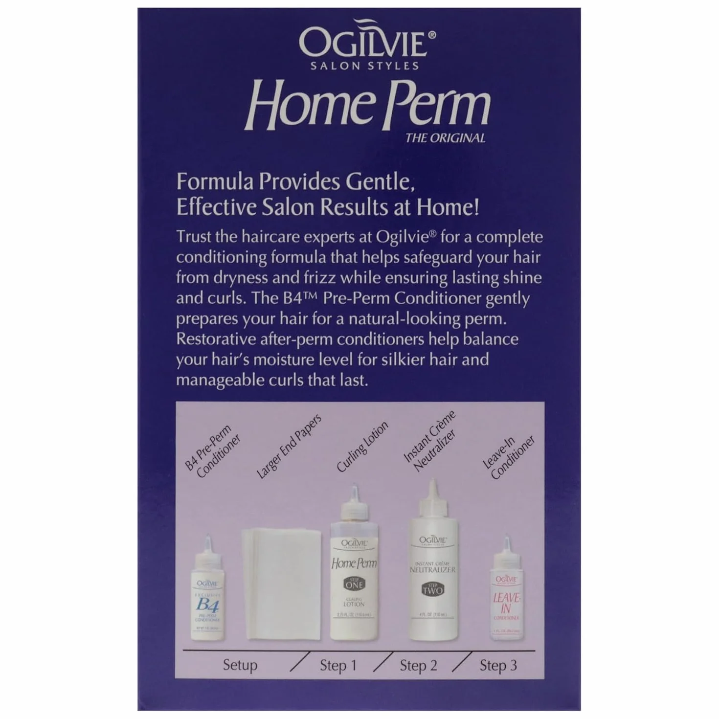 Ogilvie The Original Home Perm Kit pour Cheveux Colorés Boucles Longue Durée