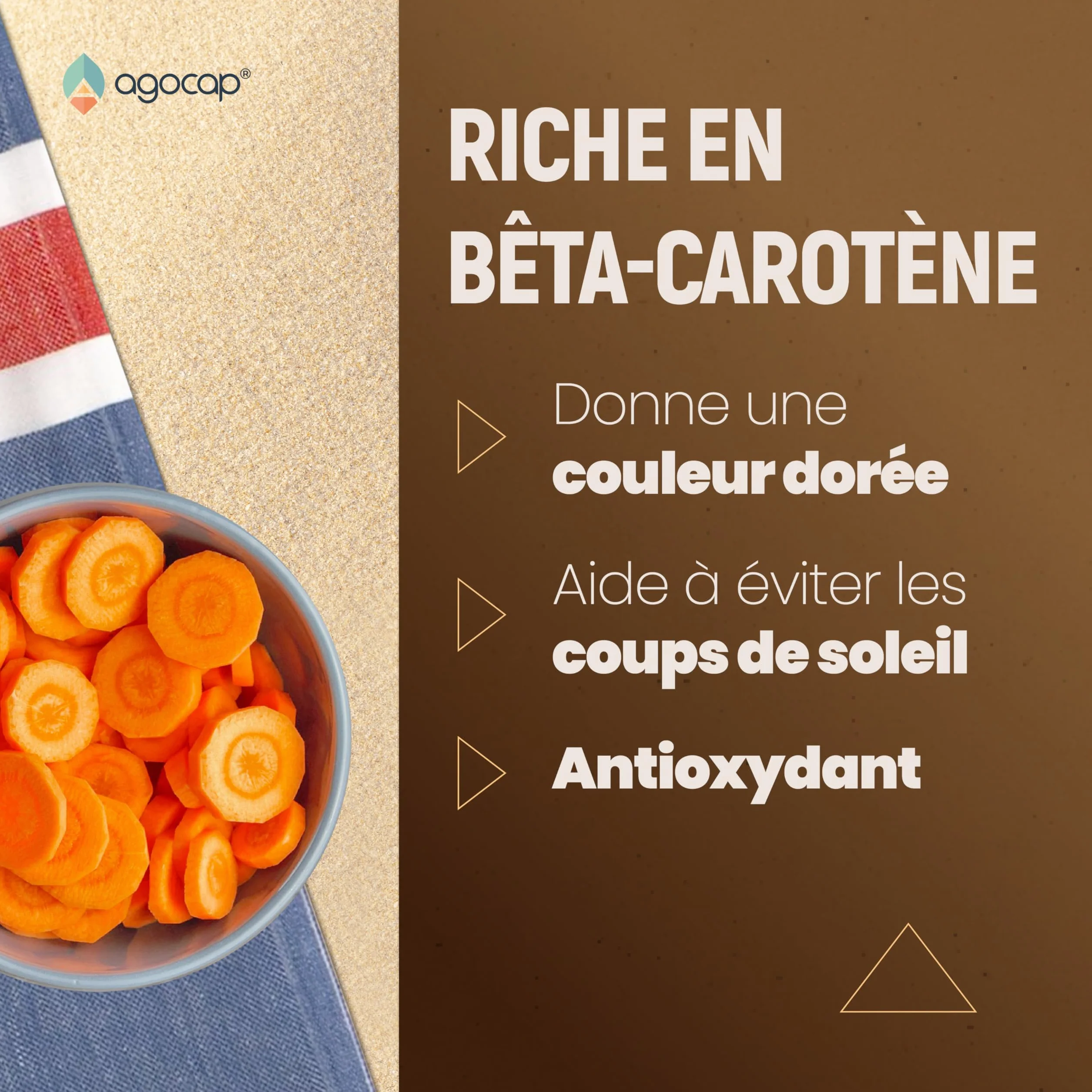 Autobronzant Gélule Accélérateur de Bronzage Bêtacarotène Sélénium Lycopène Vitamines 80 Comprimés