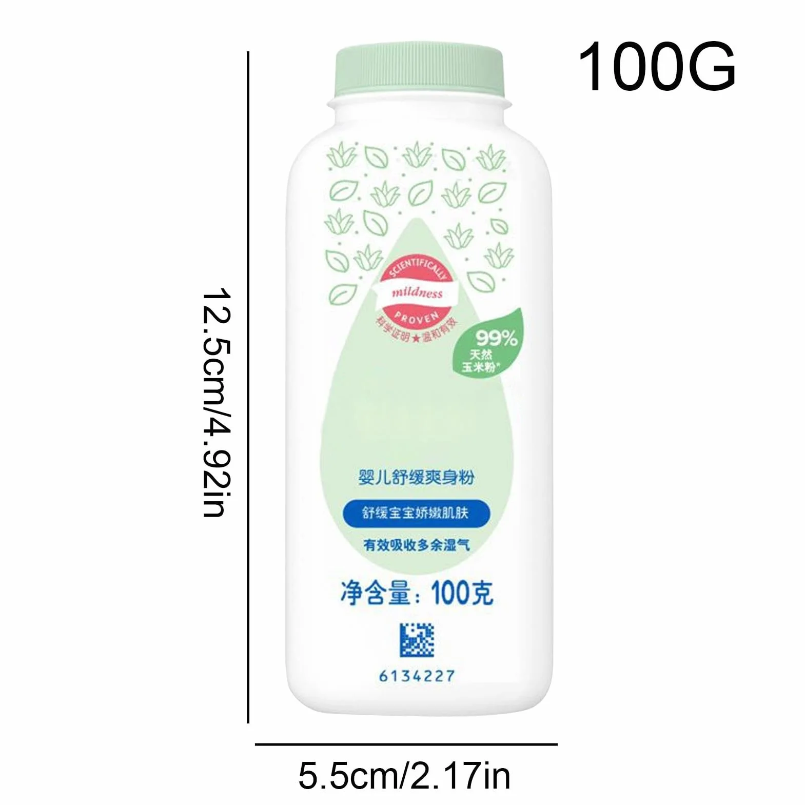 Amidon de maïs pour le corps - Poudre de talc pour bébé 100g ingrédients végétaux