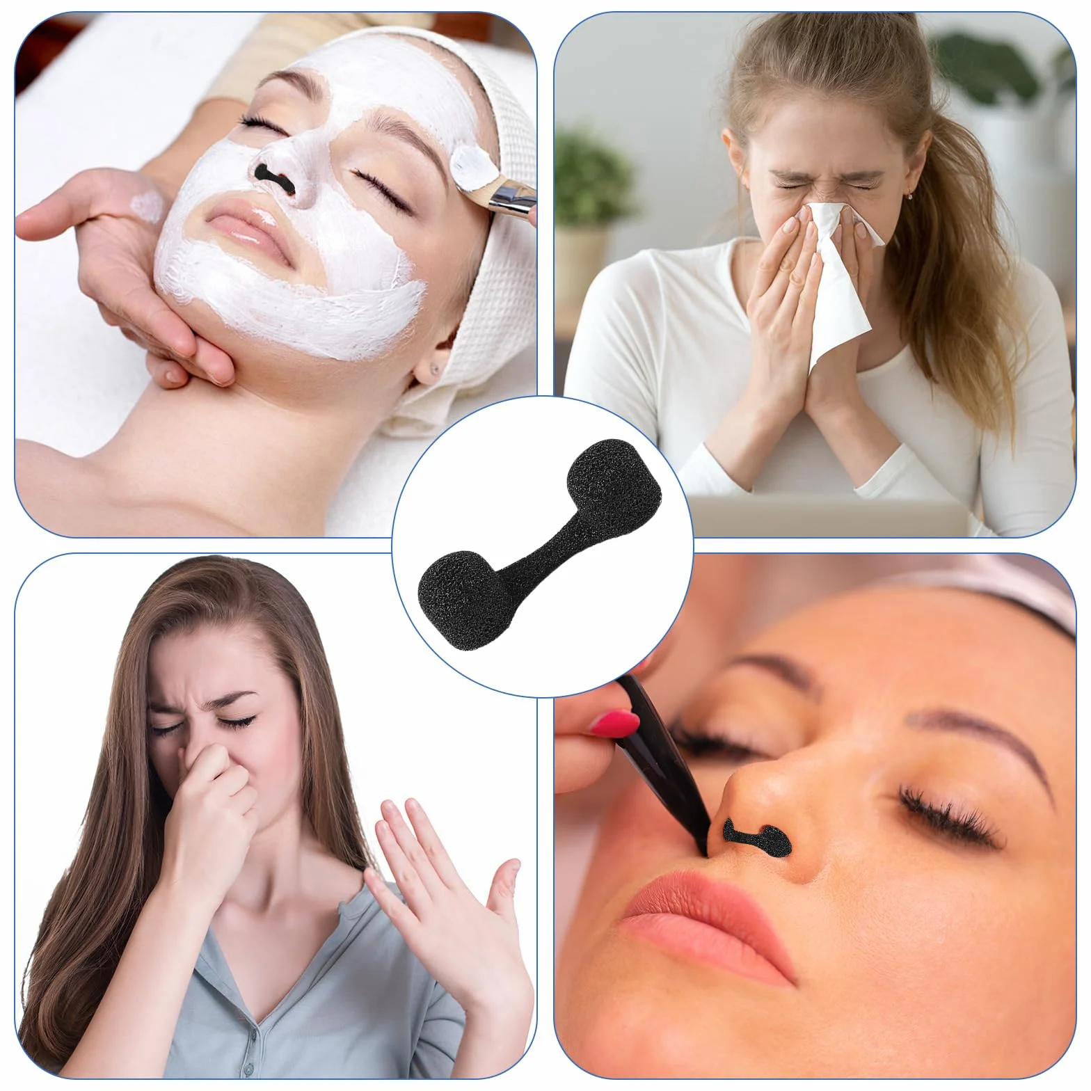 Filtre Nasal Poussière 70 Pcs, Filtre Nez Poussière pour Bronzage Par Pulvérisation Chantiers Environnements Poussiéreux avec Boîte Rangement