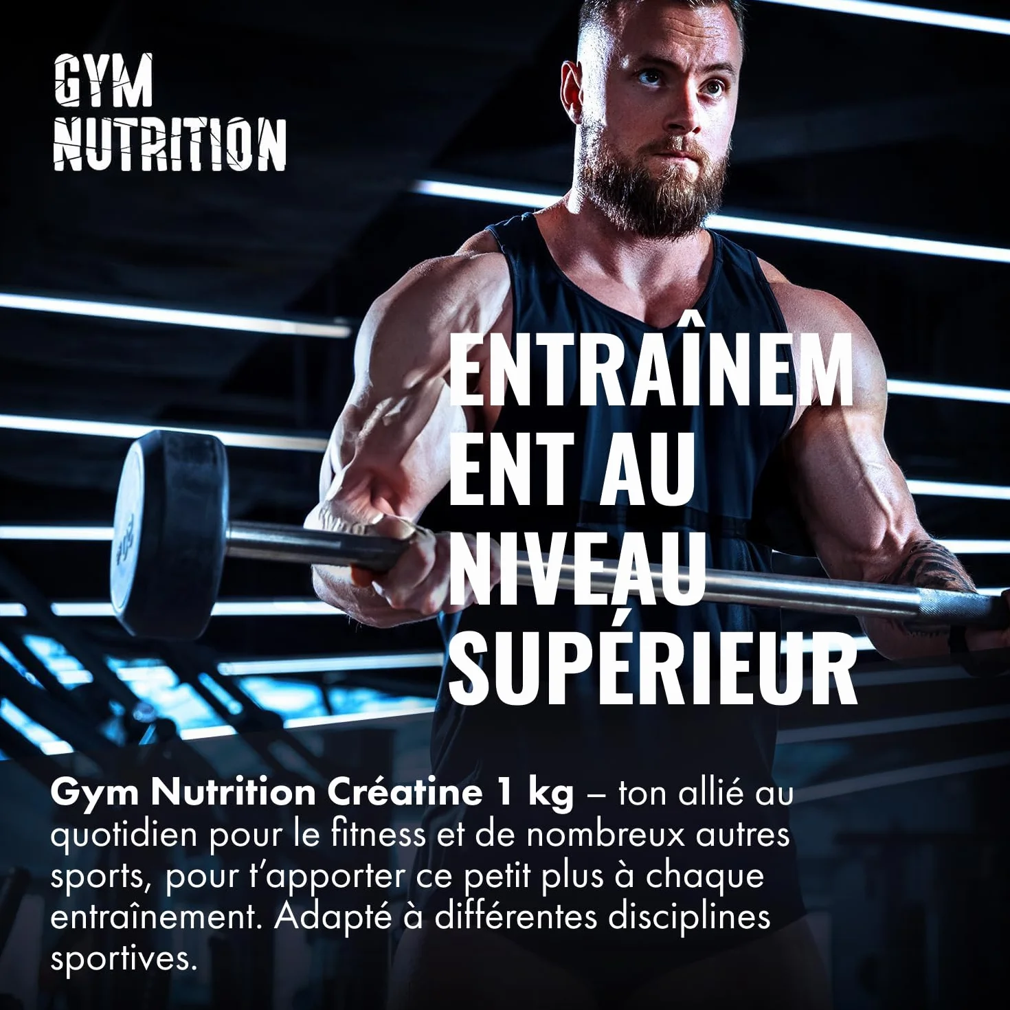 Creatine Monohydrate Poudre 1kg EXTRAPURE® Vegan Produit en Allemagne