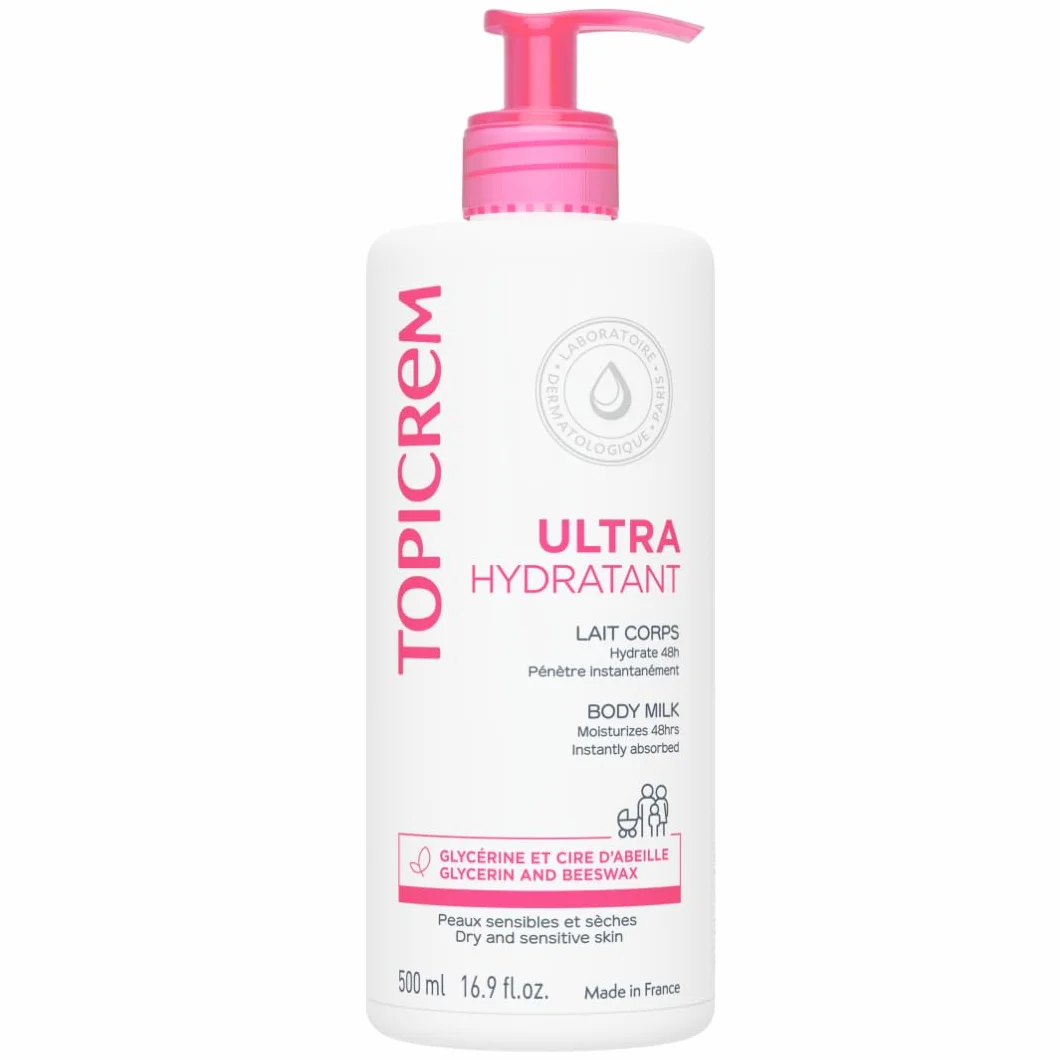 Topicrem Ultra Hydratant Lait Corps Hydrate 48h 500 ml