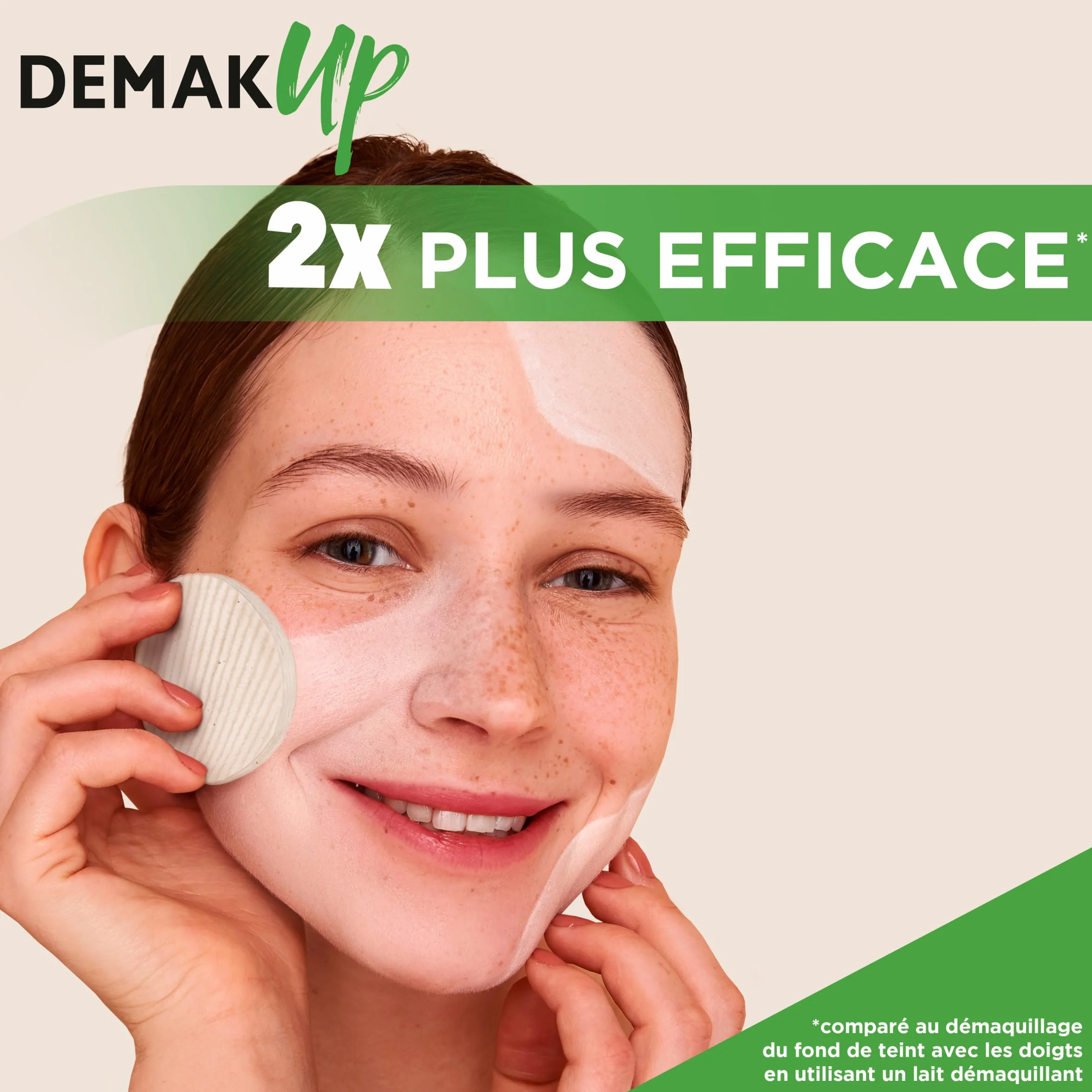Demak'Up Adapt Bio Cotons à Démaquiller Visage et Yeux 100% Fibres de Coton Naturelles Biologiques Certifiés GOTS 50 Cotons
