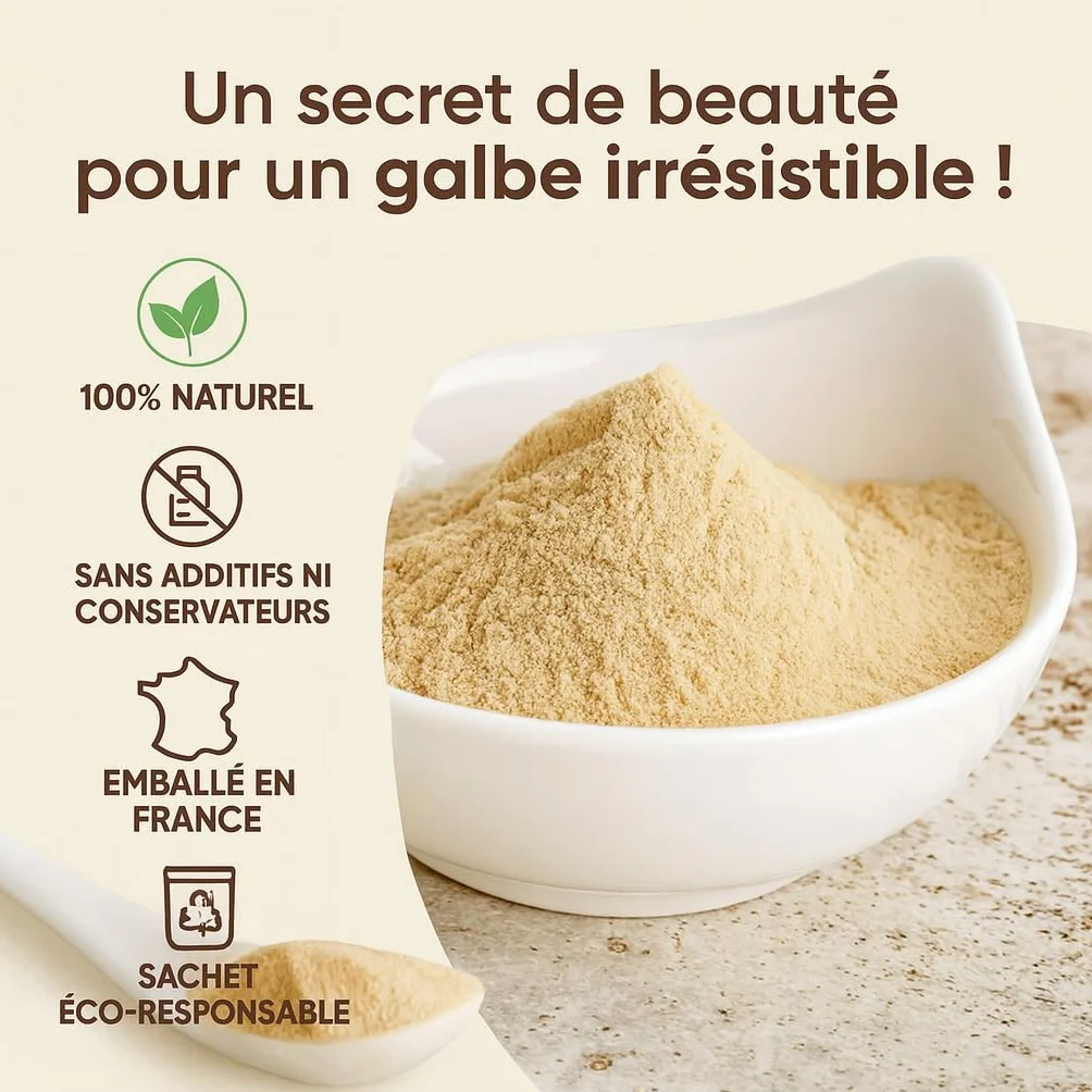 Poudre de Fenugrec 100% Naturelle - Fenugrec Moulu Premium Français pour Grossir le Fessier, Développer les Hanches et Galber la Poitrine - Volume & Fermeté du Corps - 100 g -I Love My Popotin