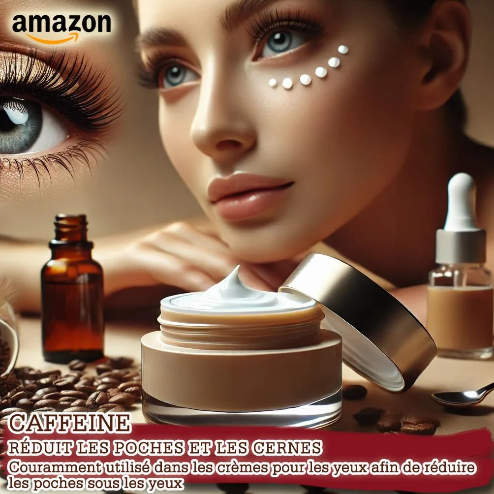 CAFÉINE ANHYDRE 100 g Actif Cosmétique Pur Soins Raffermissants Antioxydants Contour des Yeux Cuir Chevelu DIY Beauté Formulations Maison