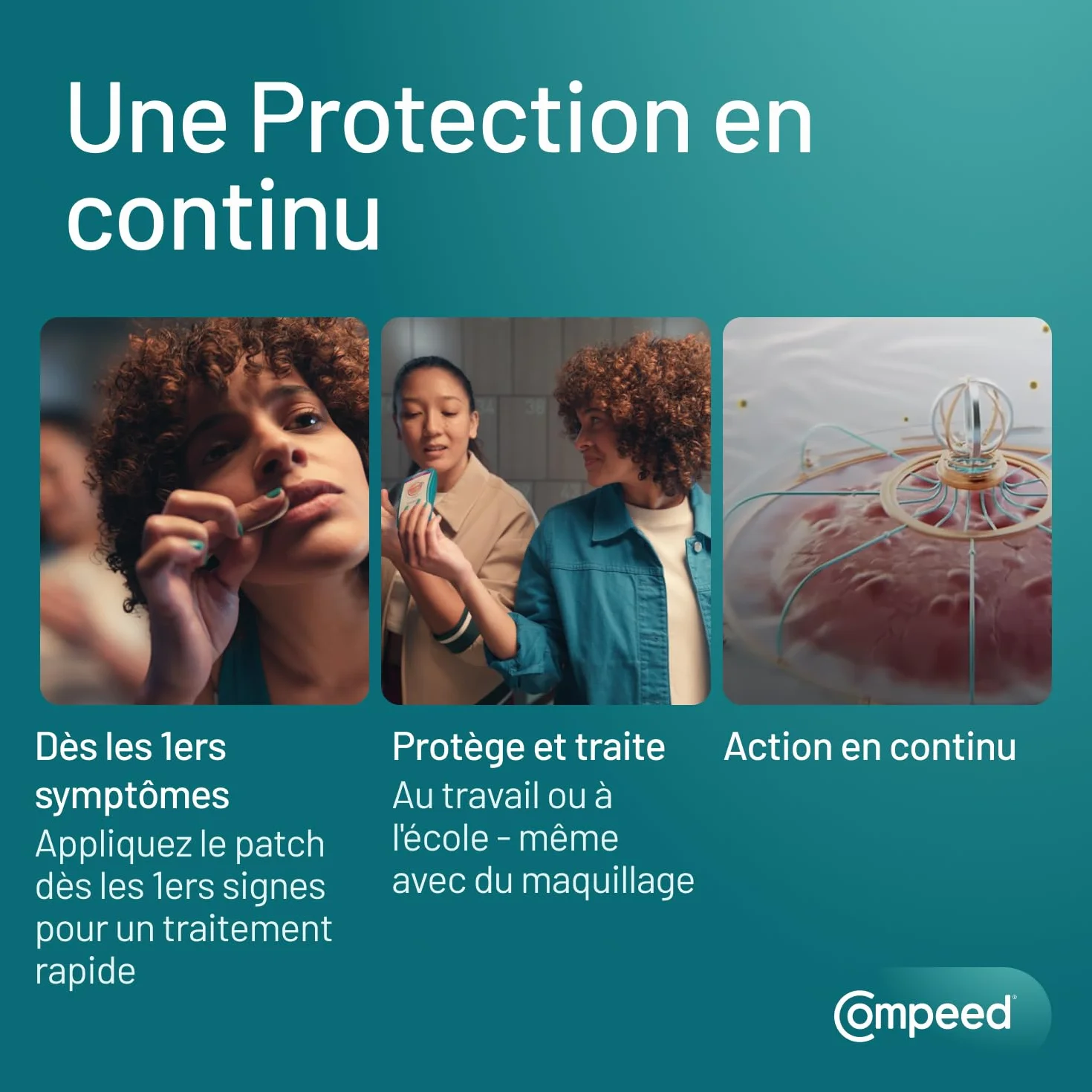 Compeed Patch Bouton de Fièvre Discret Traitement Rapide 15 patchs anti-boutons 1,5 x 1,5 cm