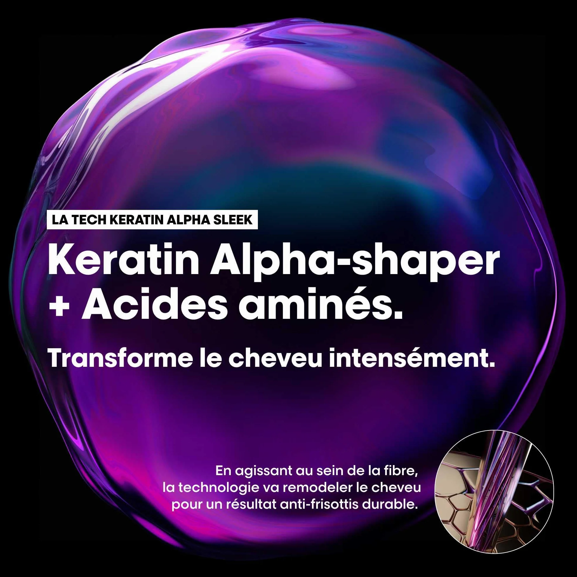 L'OREAL PROFESSIONNEL Masque Cheveux Disciplinant Keratin Alpha Sleek 250 ml