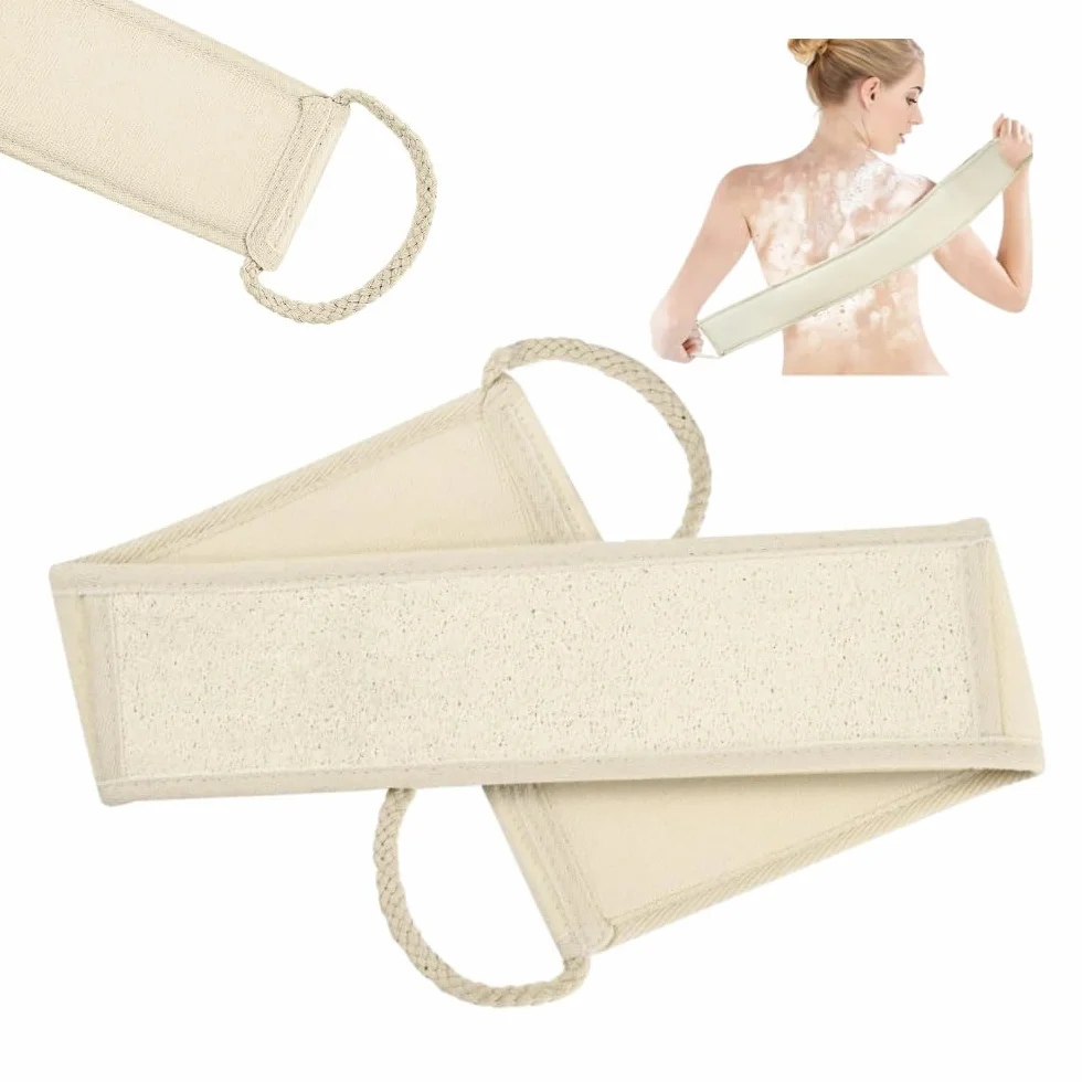 Serviette de Bain Exfoliante LOPHE avec Loofah Naturelle pour le Corps et le Dos