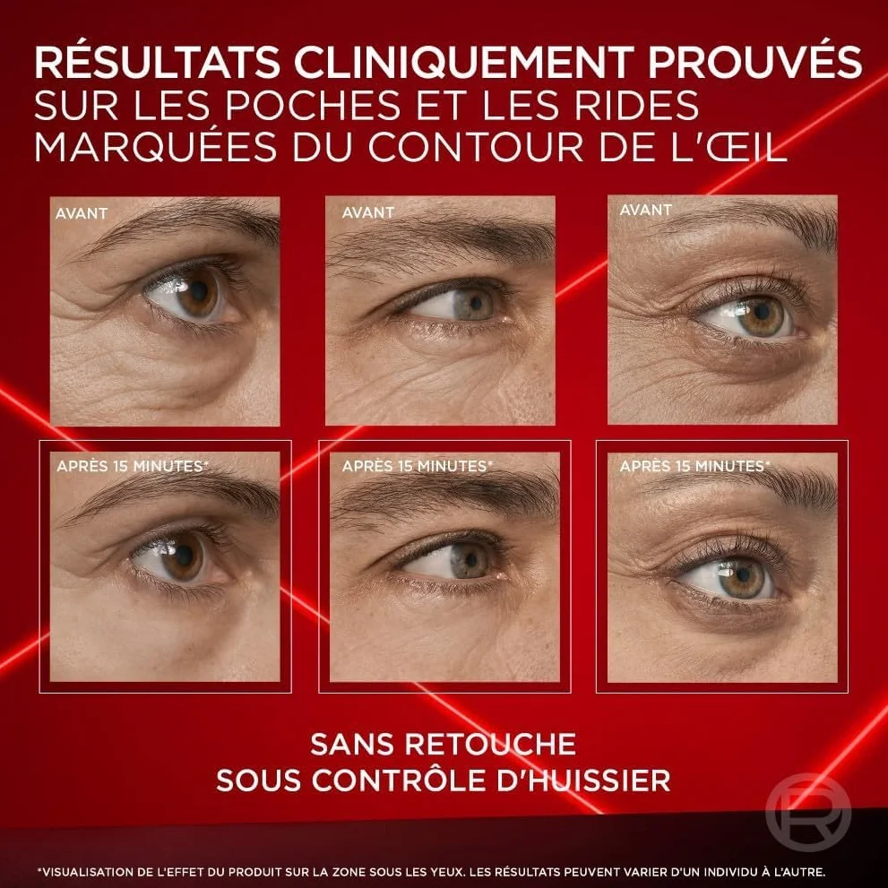 L'Oréal Paris Revitalift Laser Eye Bag Instant Eraser Soin Contour des Yeux Anti-Âge 15 ml
