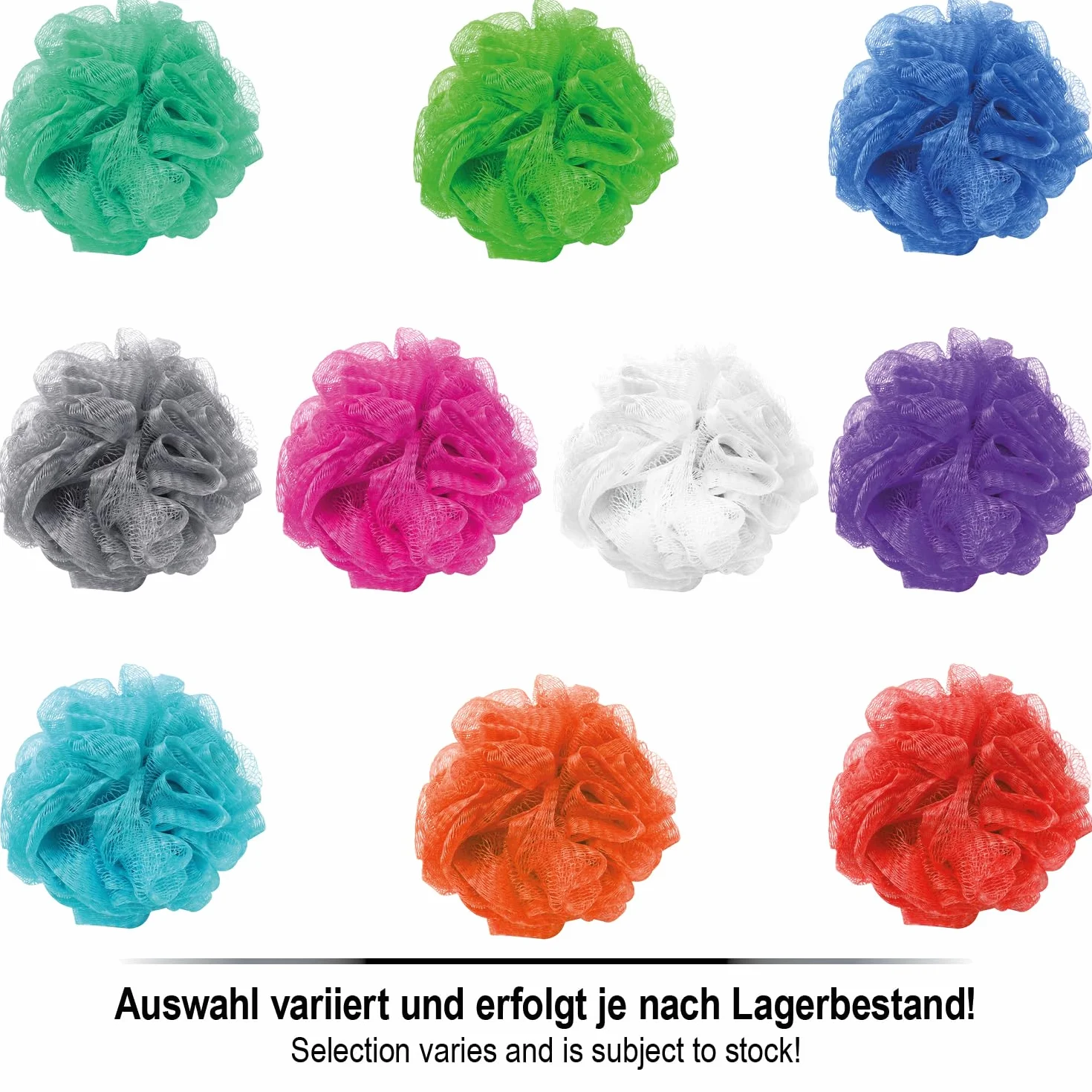 Éponge de douche 4 pièces aux couleurs vives