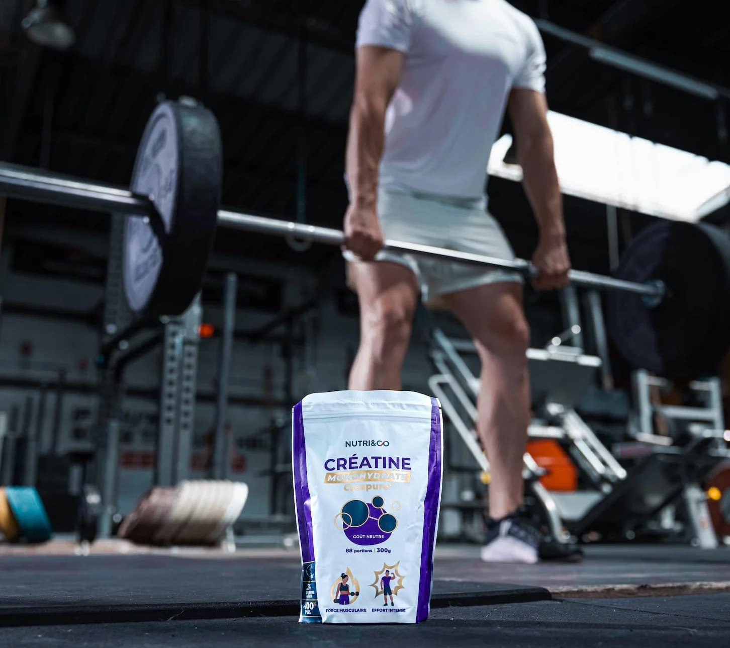 NUTRI & CO Créatine Monohydrate Creapure® Poudre 300g Goût Neutre 88 Portions Vegan 100% Pure