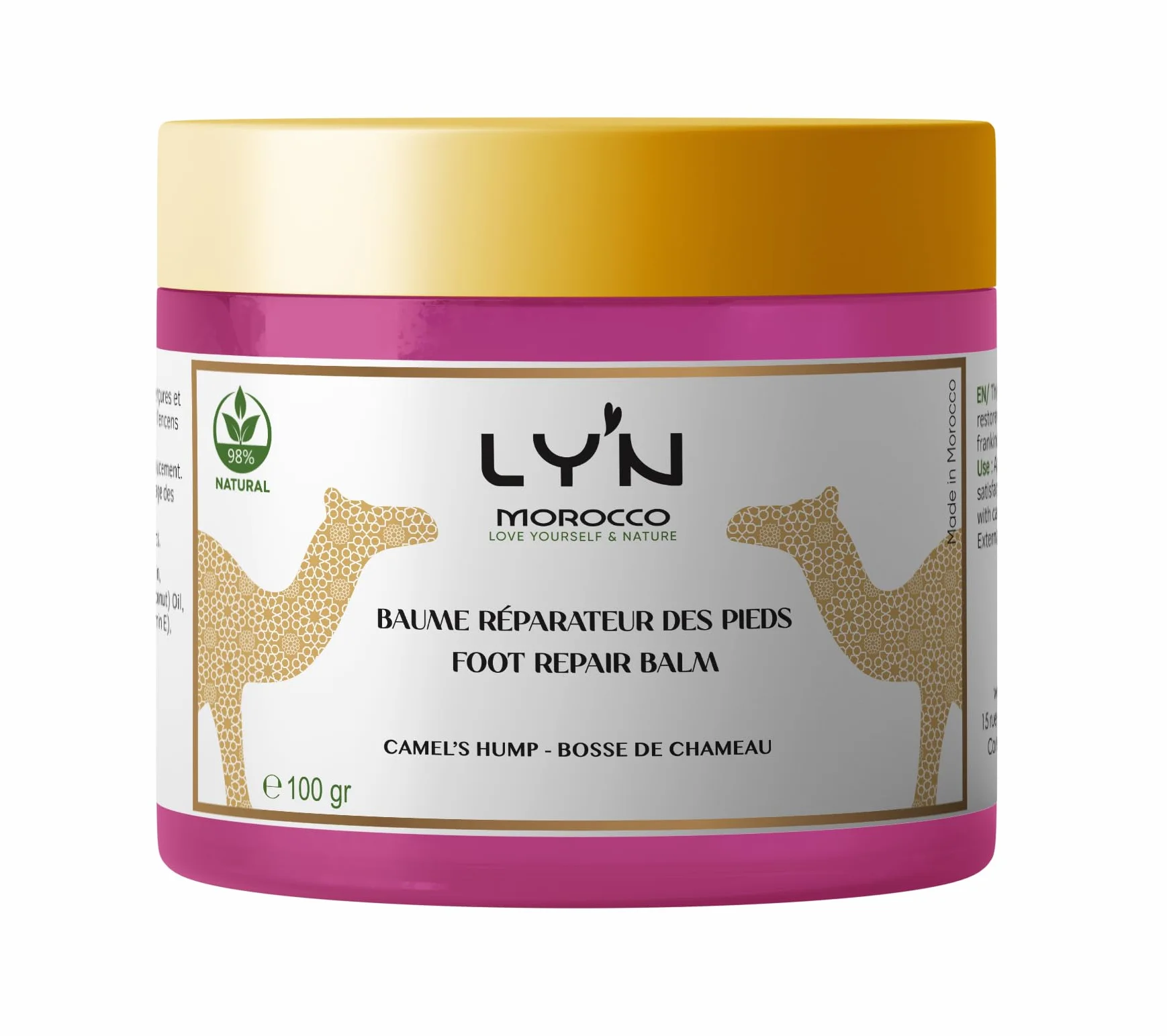 Baume Réparateur Pieds et Mains 100g – Bosse de Chameau & Aker Fassi – Hydratant Intense Peaux Sèches, Talons Fendillés, Mains Abîmées – Cosmétique Naturel