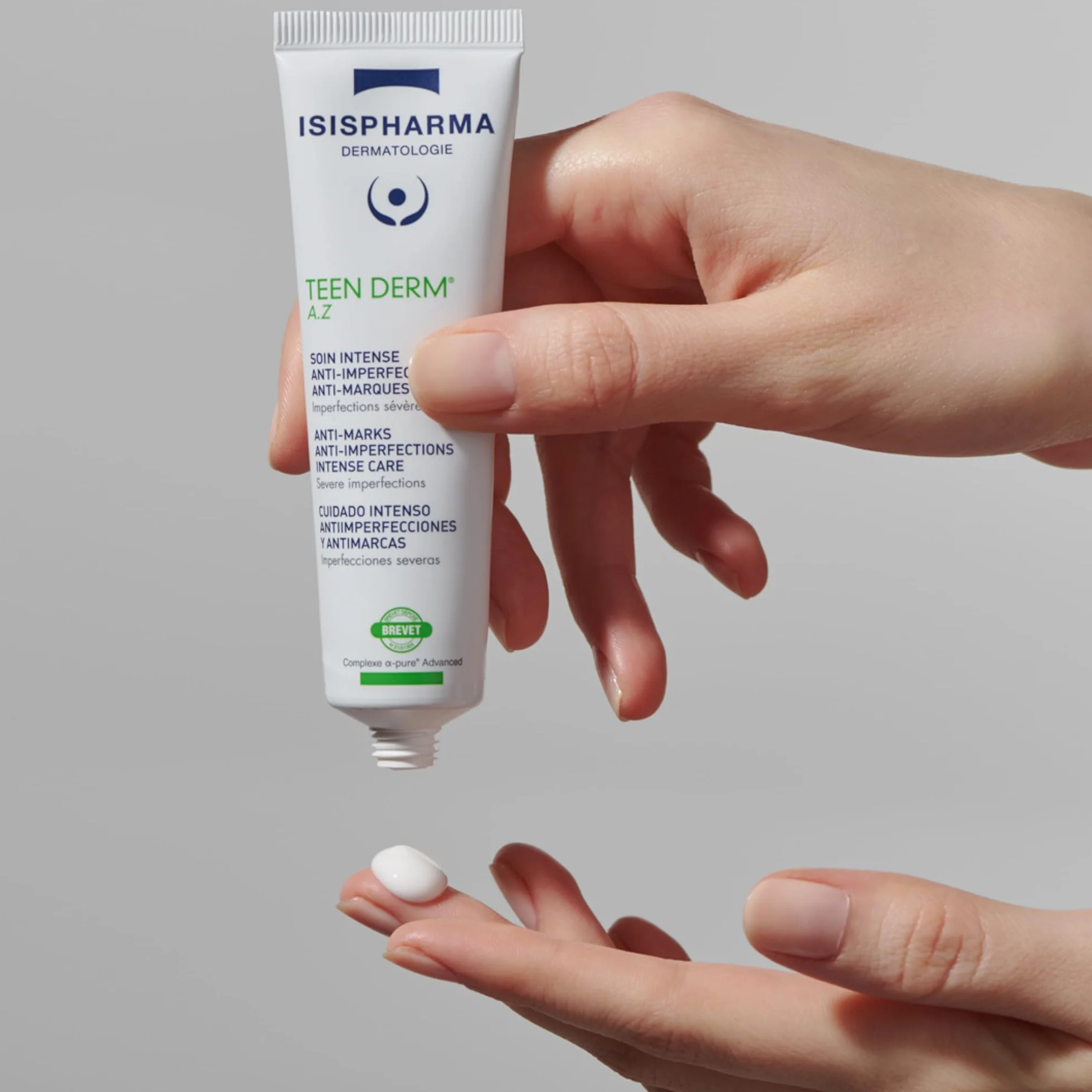 ISISPHARMA TEEN DERM A.Z Soin Triple Action Anti-Imperfections Peaux Mixtes à Grasses 15% Acide Azélaïque Fabrication Française