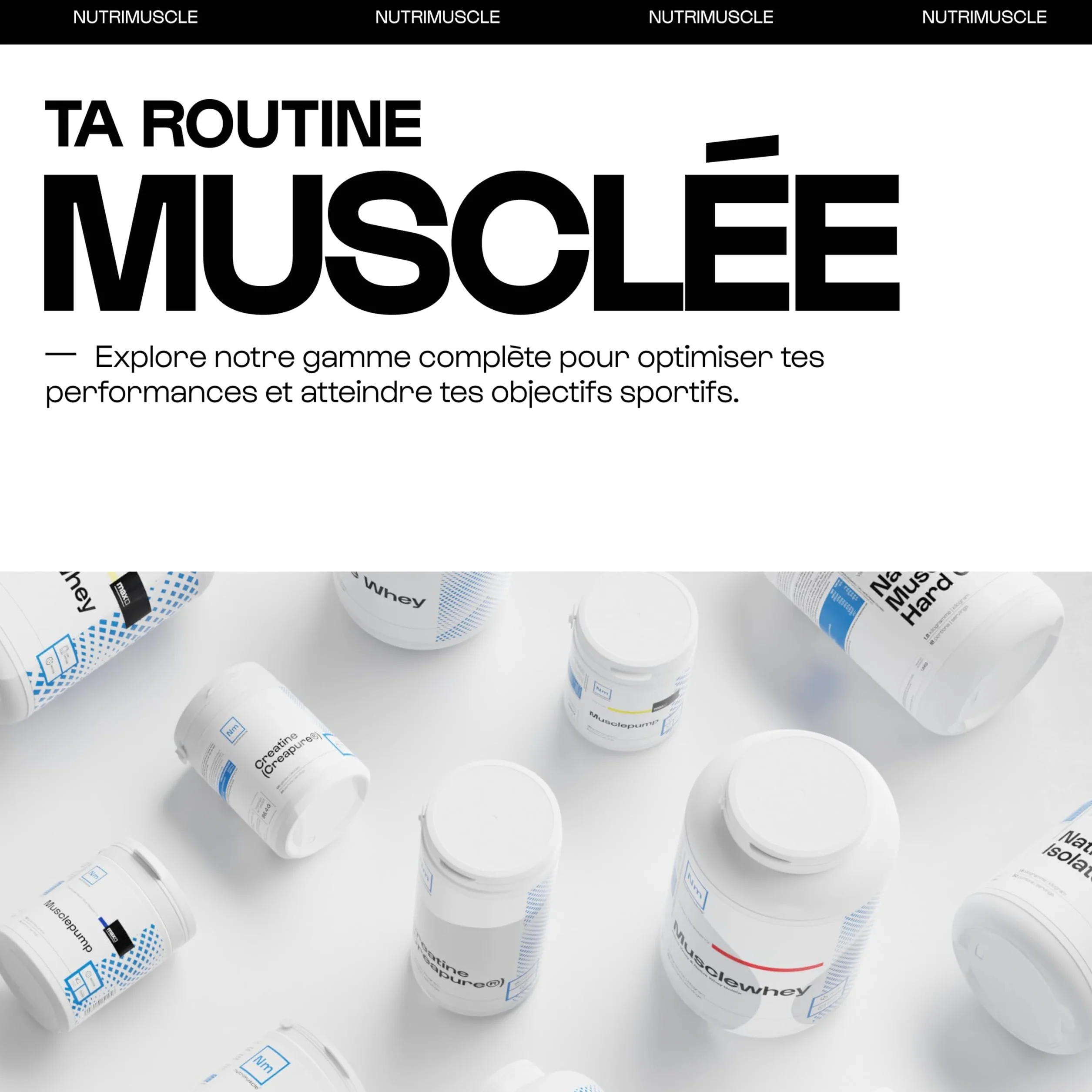 Créatine Monohydrate Creapure 120 Gélules Nutrimuscle Prise de Masse Musculaire Force
