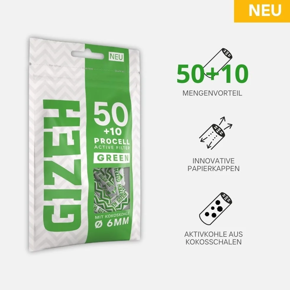 Gizeh Filtre à charbon actif en plastique