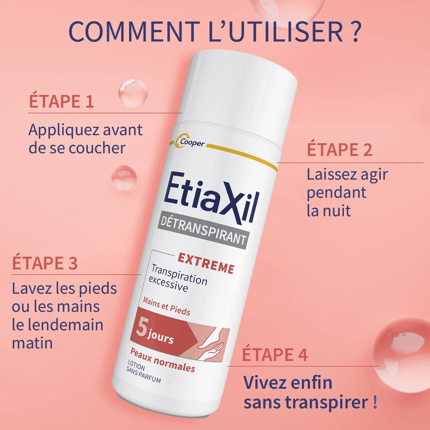 Etiaxil détranspirant pieds peaux normales 100 ml