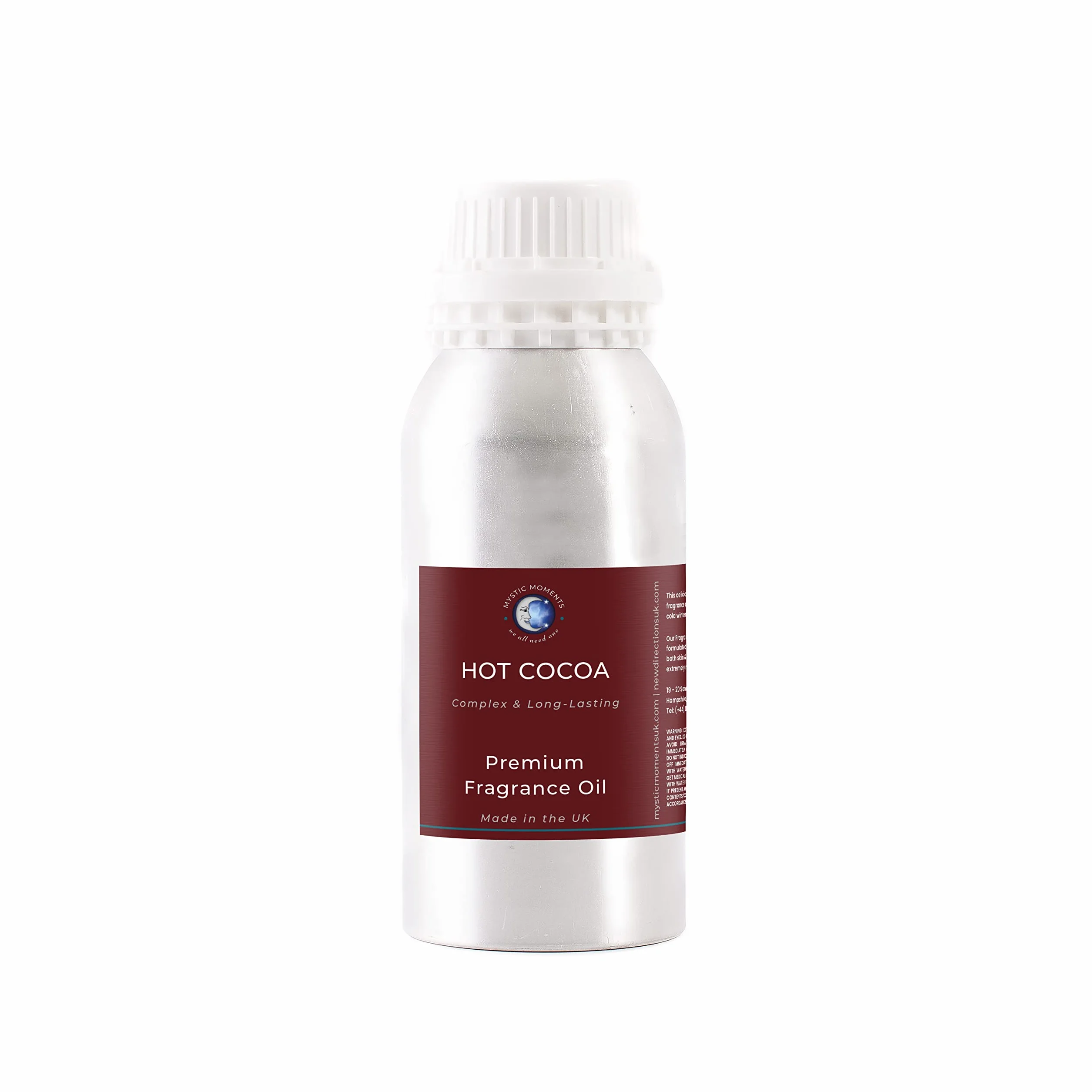 Mystic Moments | Huile parfumée Chocolat chaud | 1Kg | Chocolat chaud: un parfum aux notes riches de chocolat et de cacao, pour bougies, savons, fondants parfumés et diffuseurs.