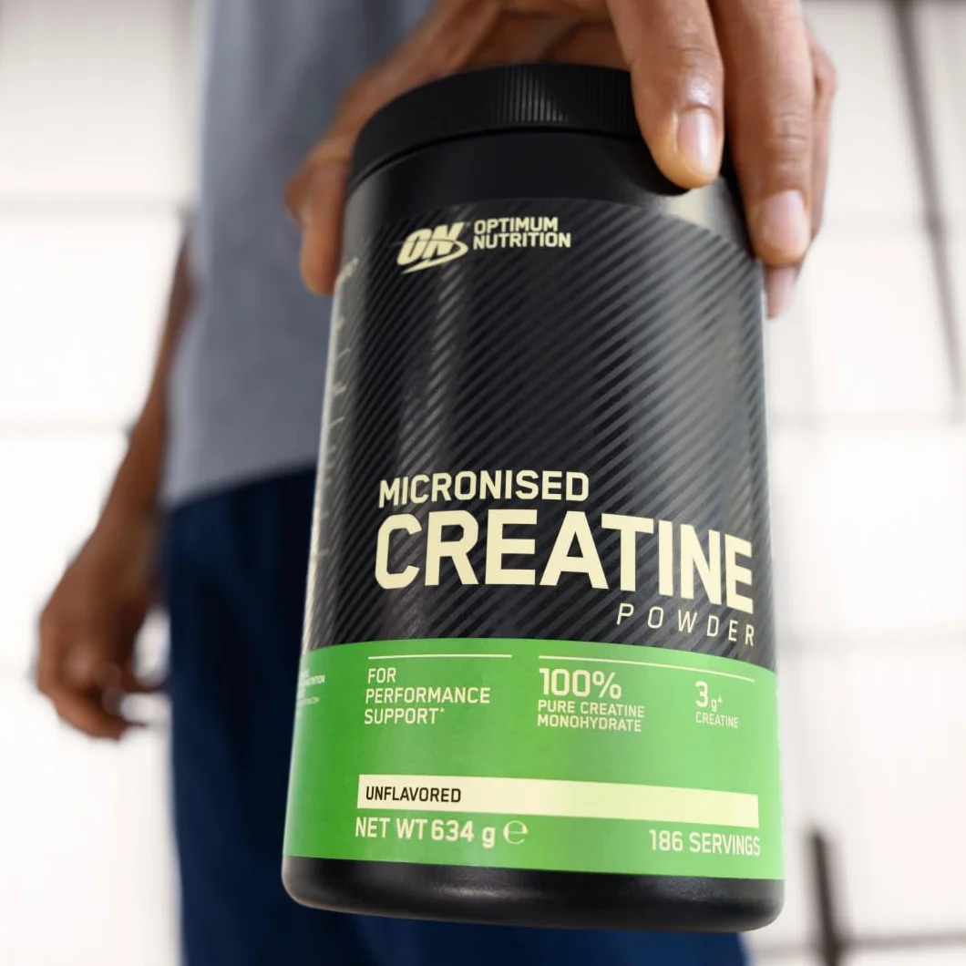 Optimum Nutrition Créatine Micronisée en Poudre, Sans Arôme, 634g, 186 Doses